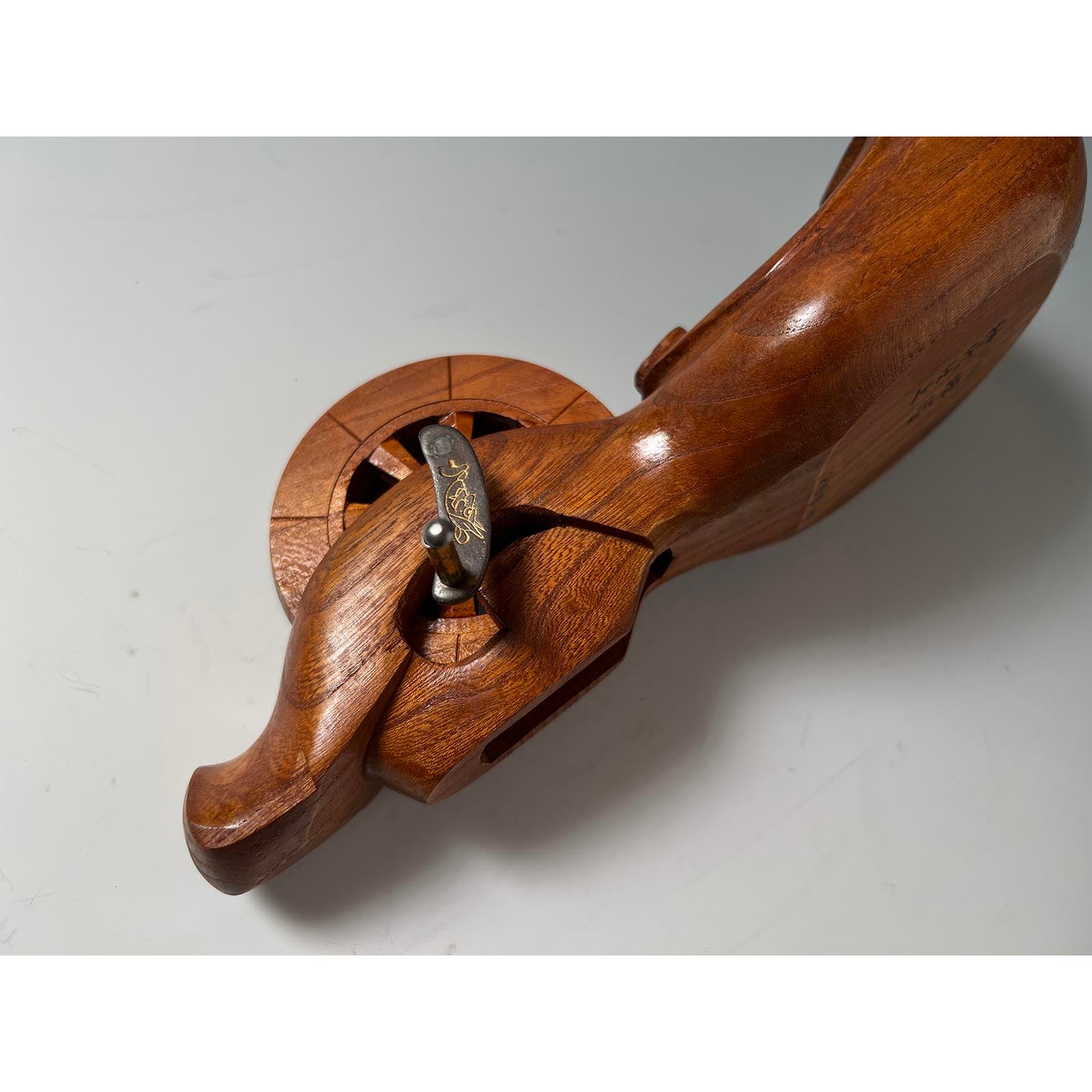 #ST43 Japanese Carpenter Ink Pot Traditional Measuring Tools Sumitsubo by Tsubogen 坪塬作 雲 墨壺 欅 255mm