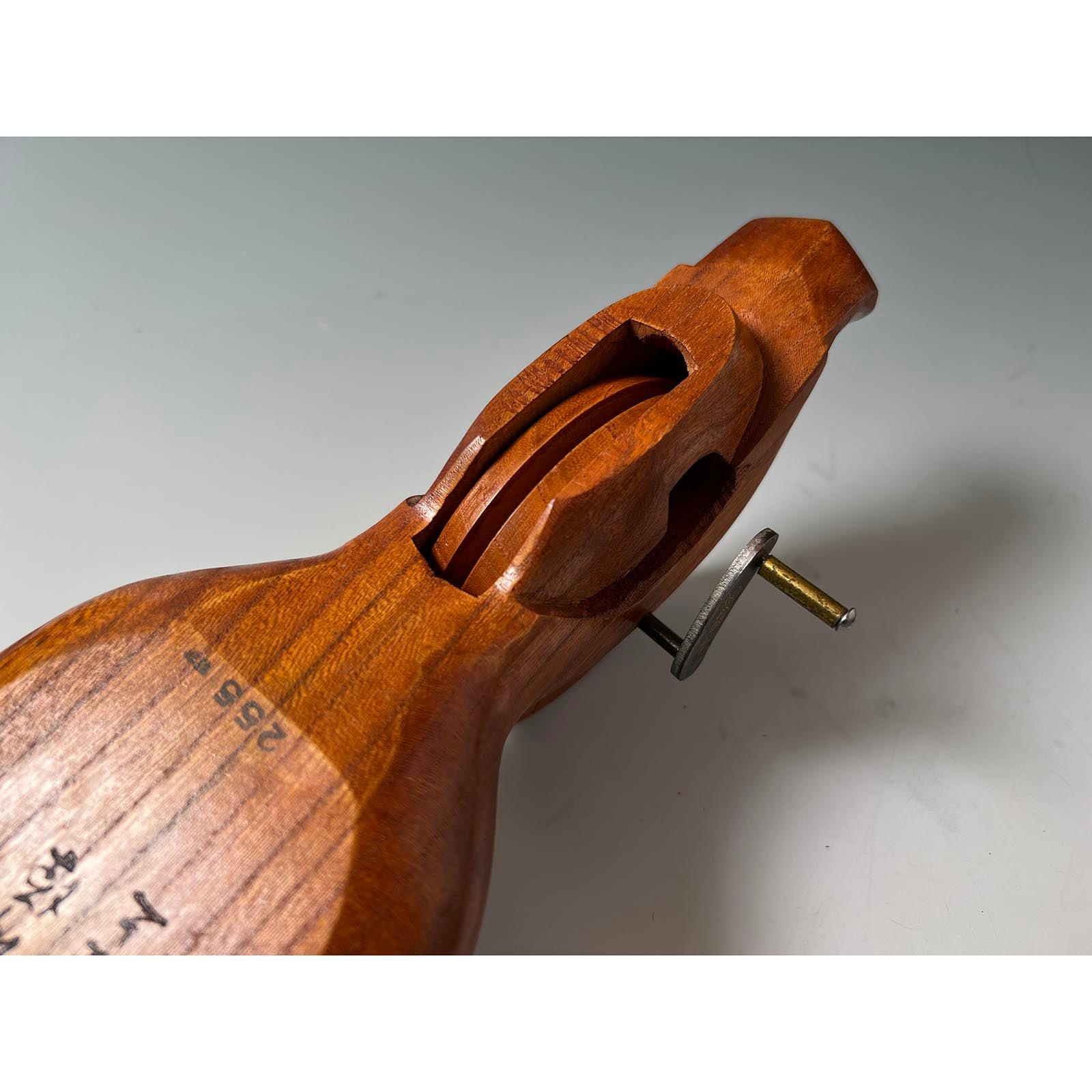 #ST43 Japanese Carpenter Ink Pot Traditional Measuring Tools Sumitsubo by Tsubogen 坪塬作 雲 墨壺 欅 255mm