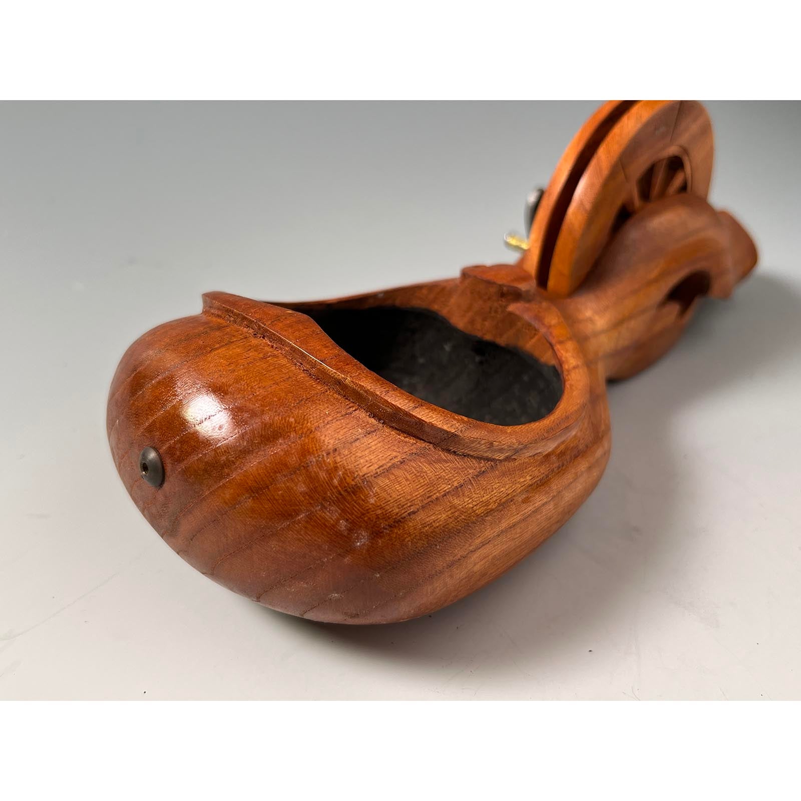 #ST43 Japanese Carpenter Ink Pot Traditional Measuring Tools Sumitsubo by Tsubogen 坪塬作 雲 墨壺 欅 255mm