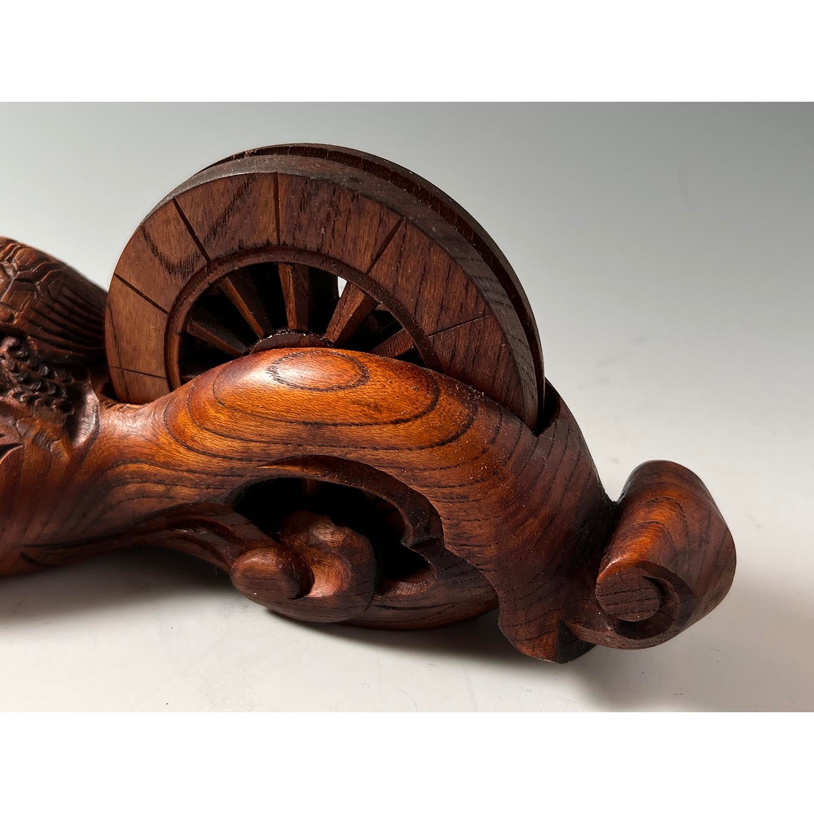 #ST47 Japanese Carpenter Ink Pot Traditional Measuring Tools Sumitsubo by Tsuboe 坪栄作 亀 墨壺 欅 255mm