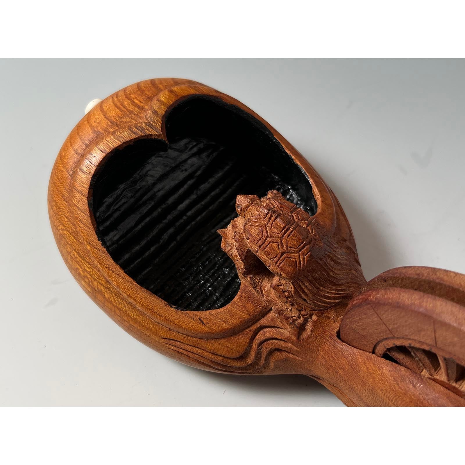 #ST49 Japanese Carpenter Ink Pot Traditional Measuring Tools Sumitsubo by Tsubotoshi 坪俊作 亀 墨壺 欅 255mm