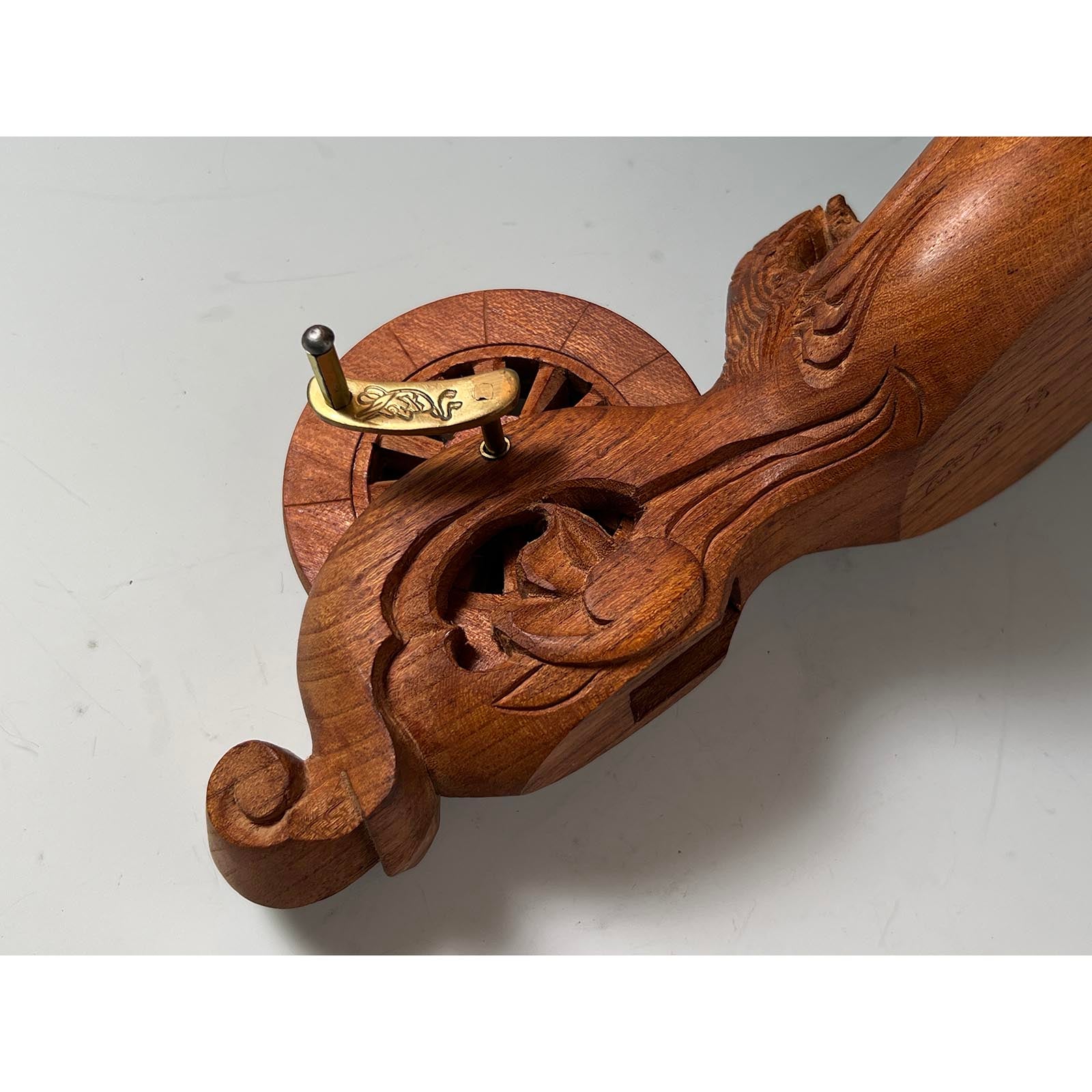 #ST49 Japanese Carpenter Ink Pot Traditional Measuring Tools Sumitsubo by Tsubotoshi 坪俊作 亀 墨壺 欅 255mm