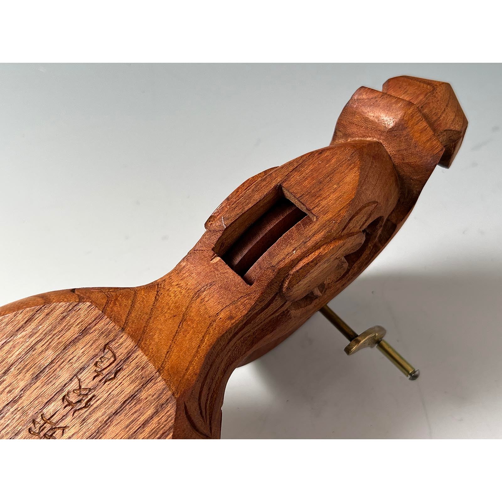 #ST49 Japanese Carpenter Ink Pot Traditional Measuring Tools Sumitsubo by Tsubotoshi 坪俊作 亀 墨壺 欅 255mm