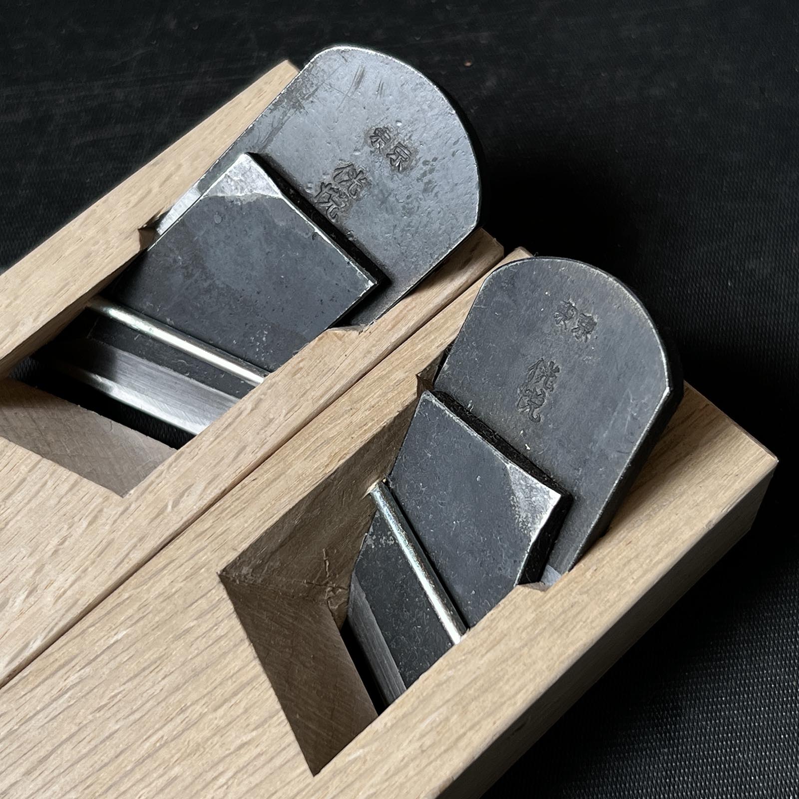 Kouetsu Rabbet Plane with Blue steel right and left By Komori 小森作 侊悦 際鉋 青紙鋼 左右 30,36mm