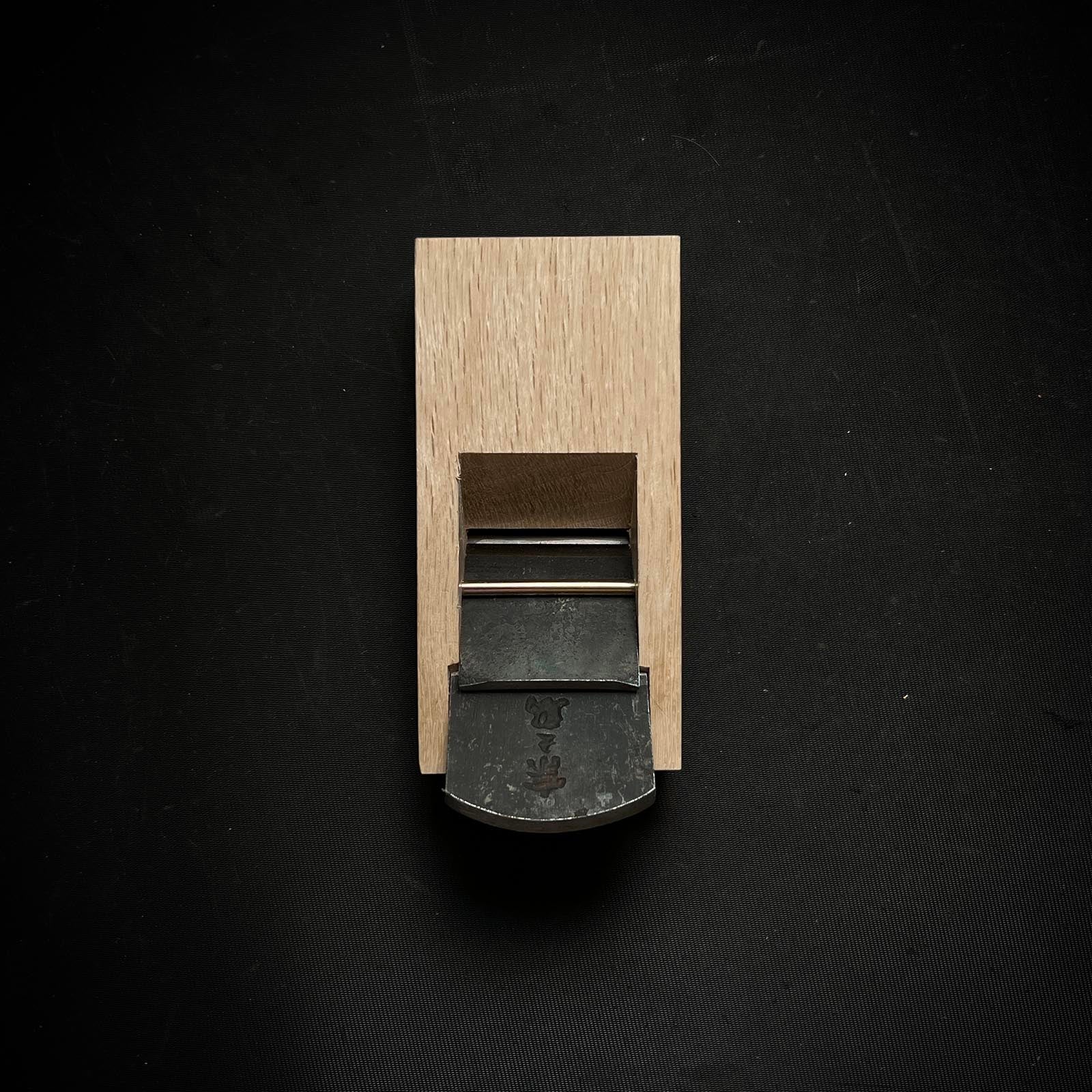 Old Stock Munenosuke Compass (Sori-Kanna) Plane with blue steel 掘出し物 反鉋 宗之助 48mm