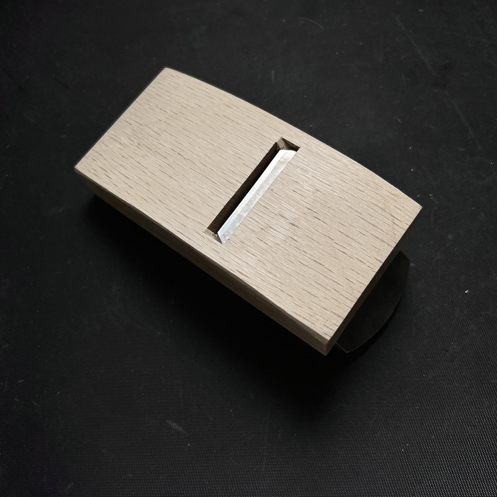 Old Stock Munenosuke Compass (Sori-Kanna) Plane with blue steel 掘出し物 反鉋 宗之助 48mm