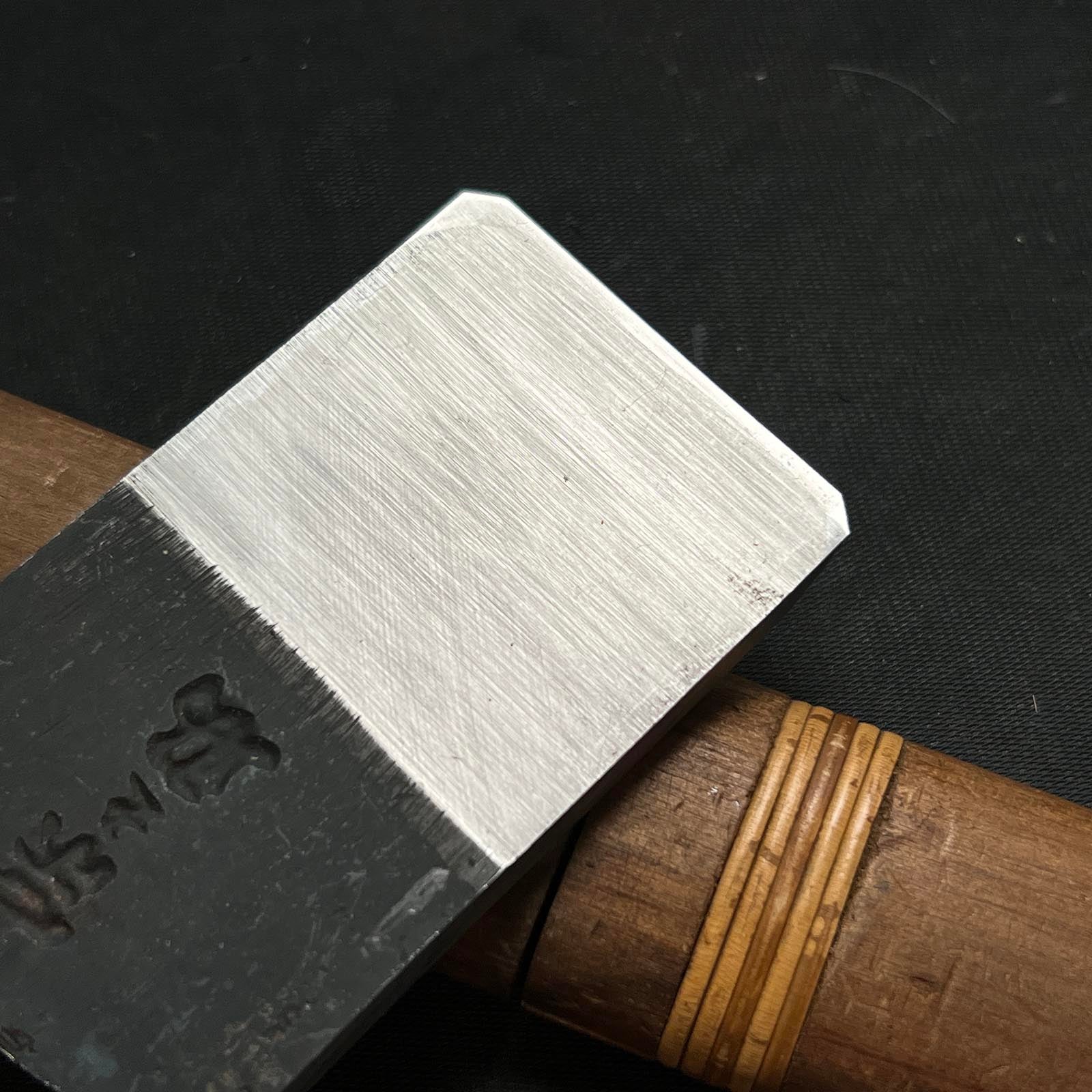 Old Stock Munenosuke Compass (Sori-Kanna) Plane with blue steel 掘出し物 反鉋 宗之助 48mm