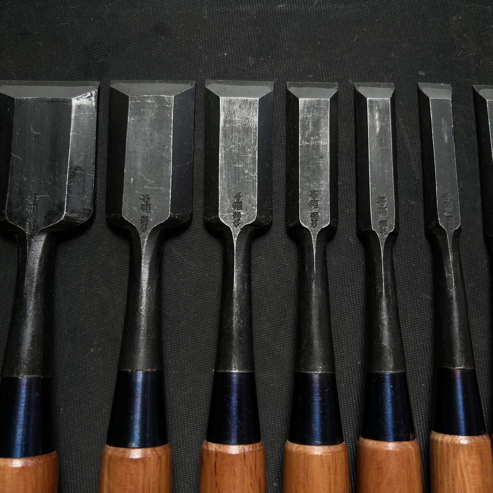 Sukekura Bench chisels set with White steel 助倉 追入組鑿 白紙鋼 三つ裏 Oirenomi