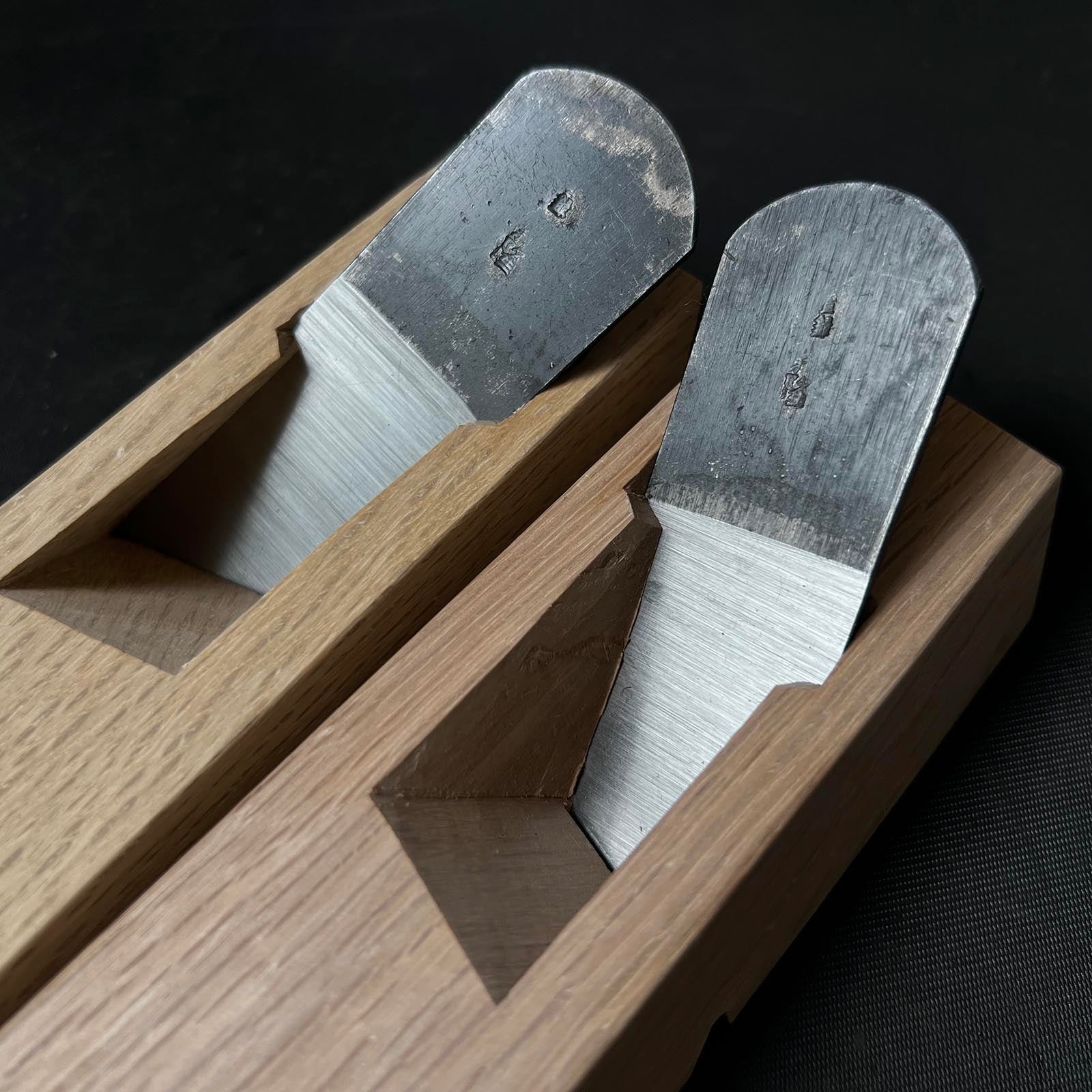 Yoshitaka Special Rabbet Planes with Blue steel Left & Right 義隆 一枚鉋 左右 蟻際鉋 30mm Ari-Kiwakanna