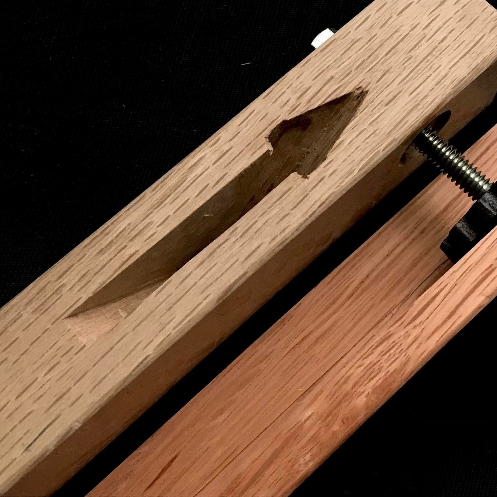 Ha Kanna Kumiko Kanna with white steel by Muneaki 葉鉋 組子用 60° 猪本台 宗秋刃