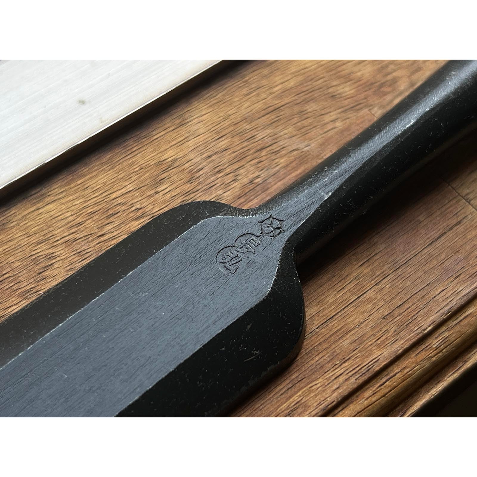 Old stock Osahiro (Nagahiro) Long neck Bench chisels set 掘出し物 長弘 五分首長 追入組鑿 10本組 黄楊柄 Oirenomi