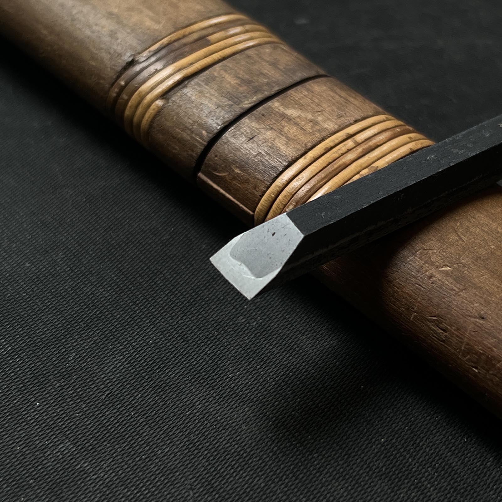 Kanetake Shorter Timber chisels by Takahashi Norikazu with boxwood handle 高橋典三作 カネ武 中叩鑿 黄楊柄 Chu-Tatakinomi 9mm
