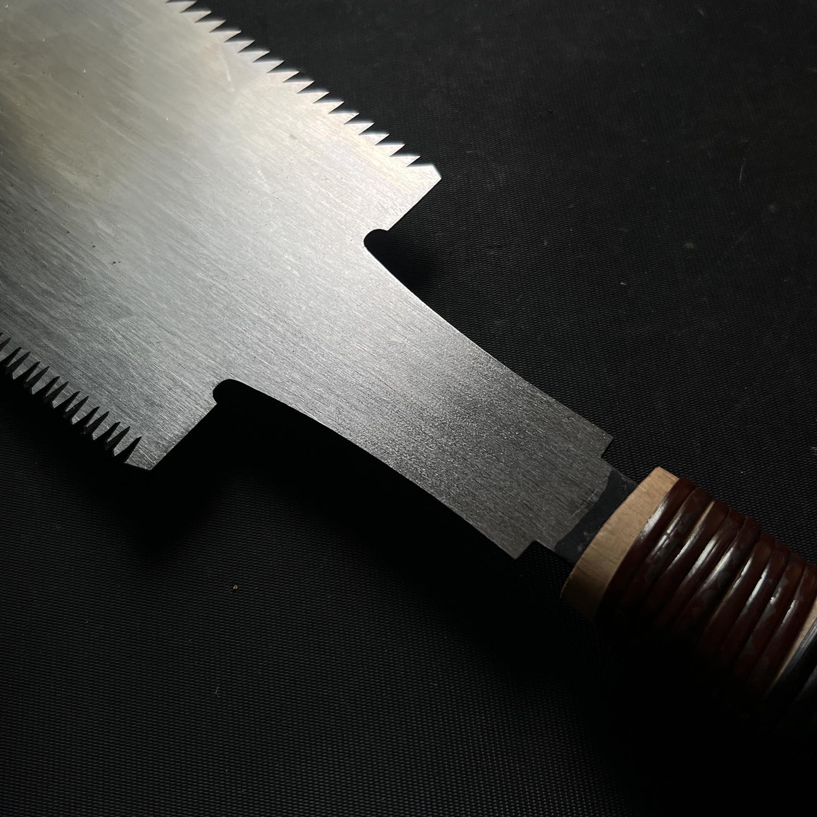 #58 Nagakatsu Double Edge (Ryoba) Saw with Eddy Type Handles For Hard Wood 長勝鋸 両刃鋸 渦巻き柄 廣葉材用 300mm