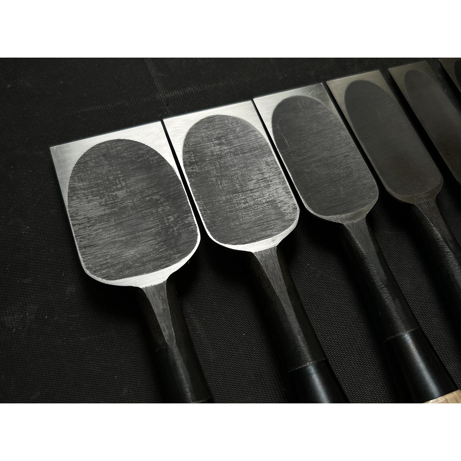 Tasai Fusetsu Bench chisels set (Oirenomi) with wooden box 田斎風雪作 追入組鑿 桐箱付