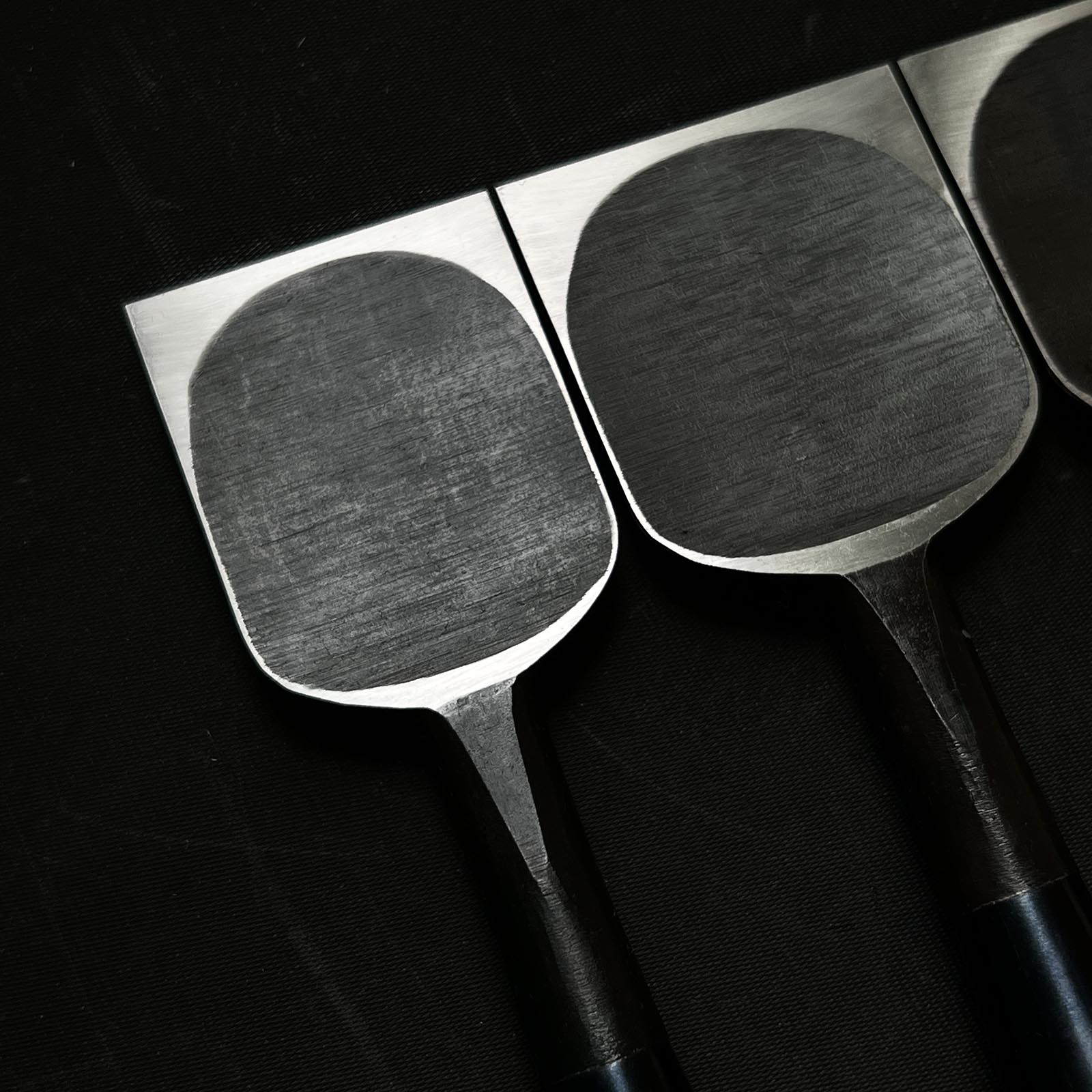 Tasai Fusetsu Bench chisels (Oirenomi) with blue steel 田斎風雪作 黒仕上 追入鑿 48,54,60mm
