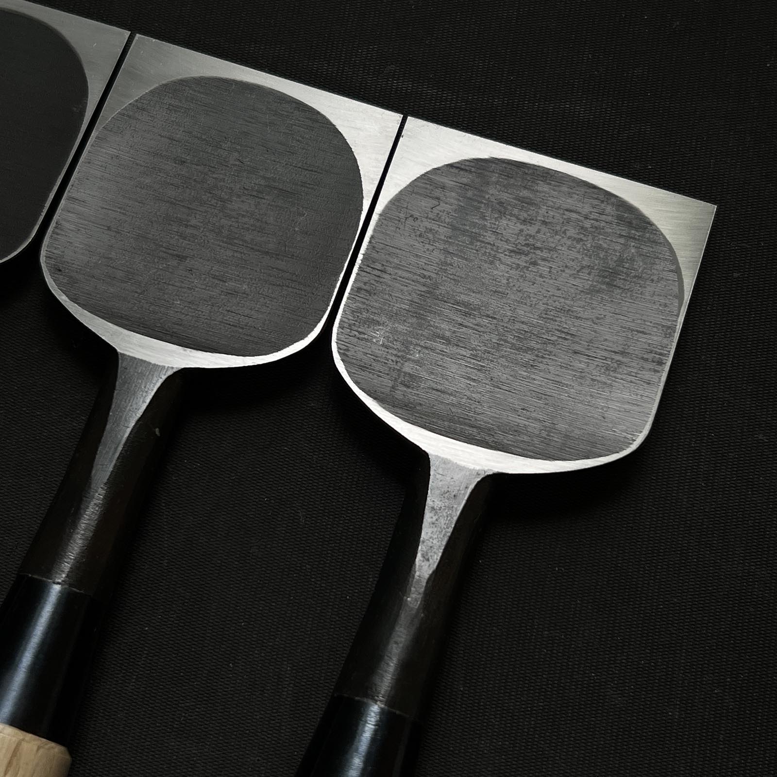 Tasai Fusetsu Bench chisels (Oirenomi) with blue steel 田斎風雪作 黒仕上 追入鑿 48,54,60mm