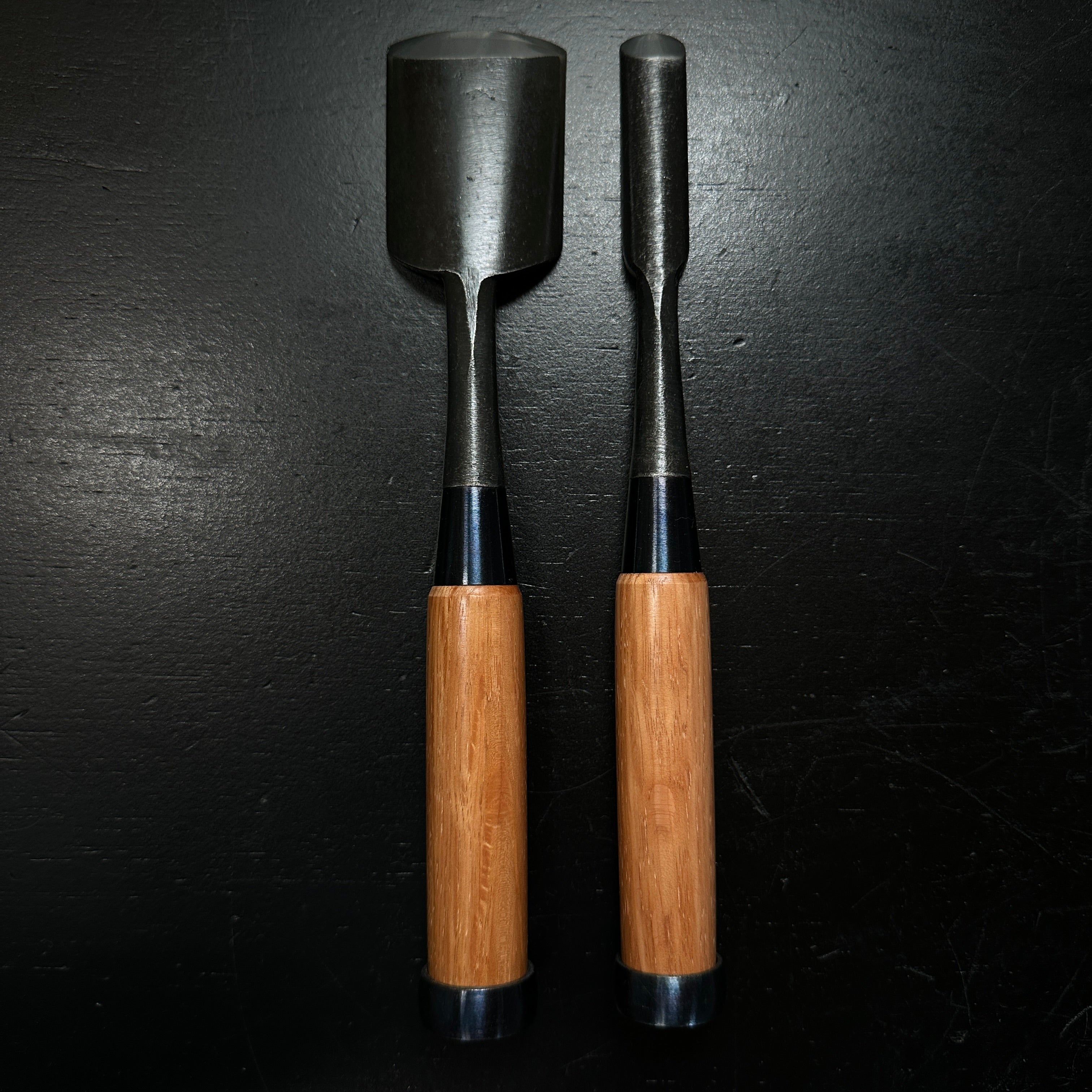利国 内丸鑿 Toshikuni Uchimaru Chisels with white steel (Round Chisel) Uchimarunomi