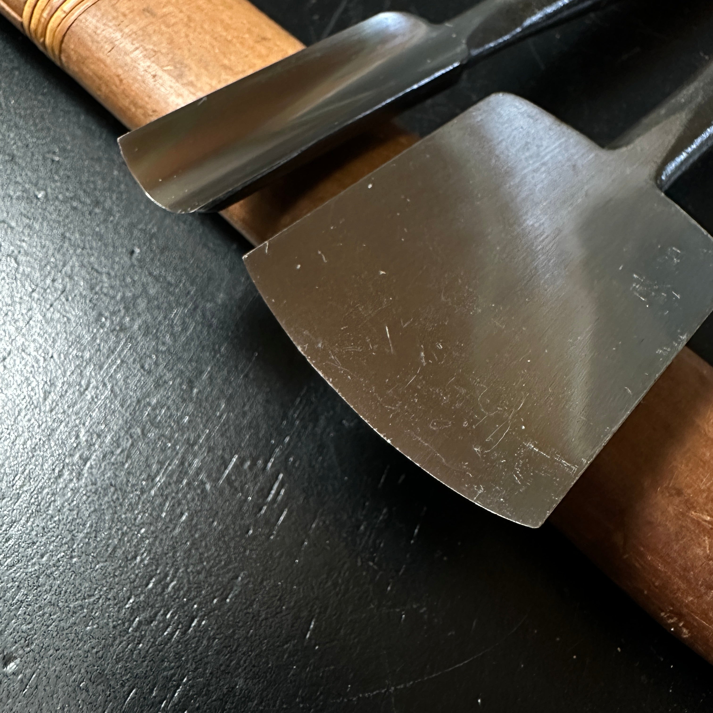 利国 内丸鑿 Toshikuni Uchimaru Chisels with white steel (Round Chisel) Uchimarunomi