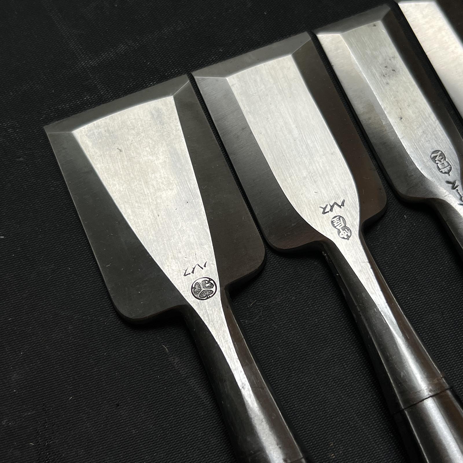 Old stock #127 Mixed set for beginner Bench chisels set with High Speed steel 掘出し物 バラ鑿合わせ 初心者におすすめ 追入鑿6本組 Oirenomi