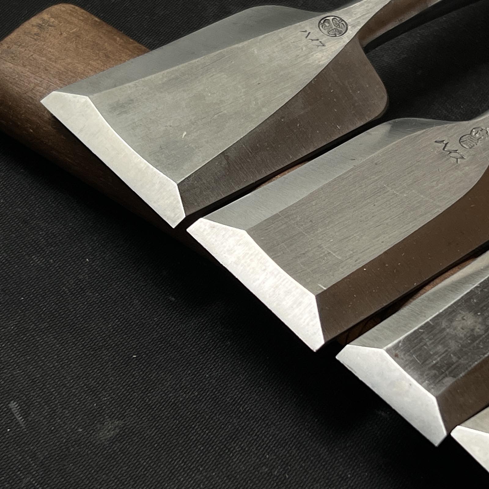 Old stock #127 Mixed set for beginner Bench chisels set with High Speed steel 掘出し物 バラ鑿合わせ 初心者におすすめ 追入鑿6本組 Oirenomi