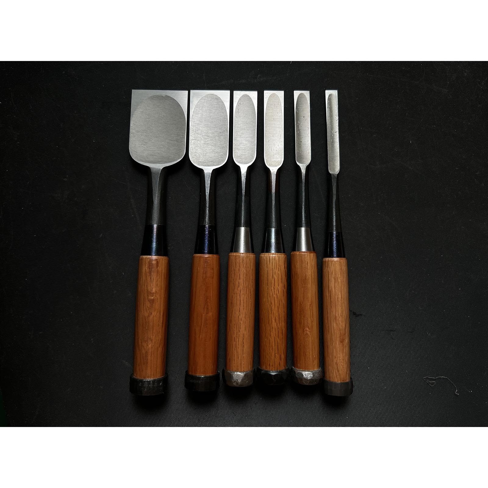 Old stock Kouetsu Bench chisels by Tasai 掘出し物 田斎作 侊悦 追入鑿 9,12,15,18,30,42mm Oirenomi