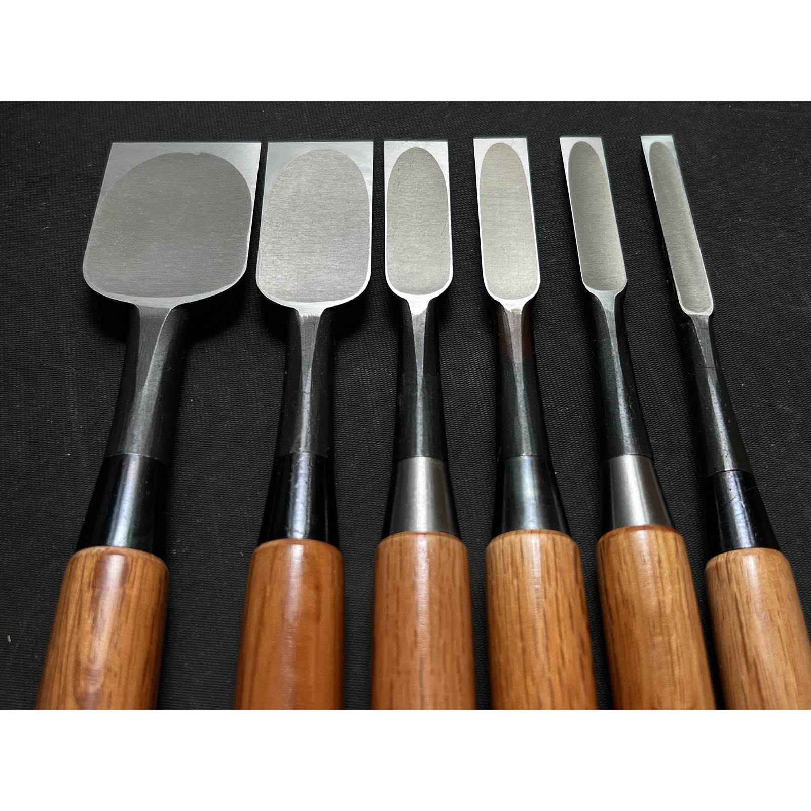 Old stock Kouetsu Bench chisels by Tasai 掘出し物 田斎作 侊悦 追入鑿 9,12,15,18,30,42mm Oirenomi