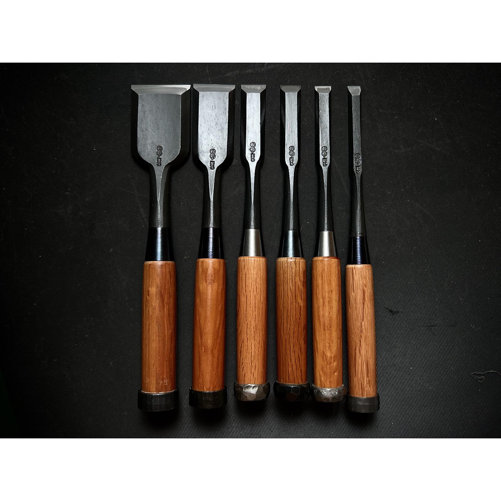 Old stock Kouetsu Bench chisels by Tasai 掘出し物 田斎作 侊悦 追入鑿 9,12,15,18,30,42mm Oirenomi