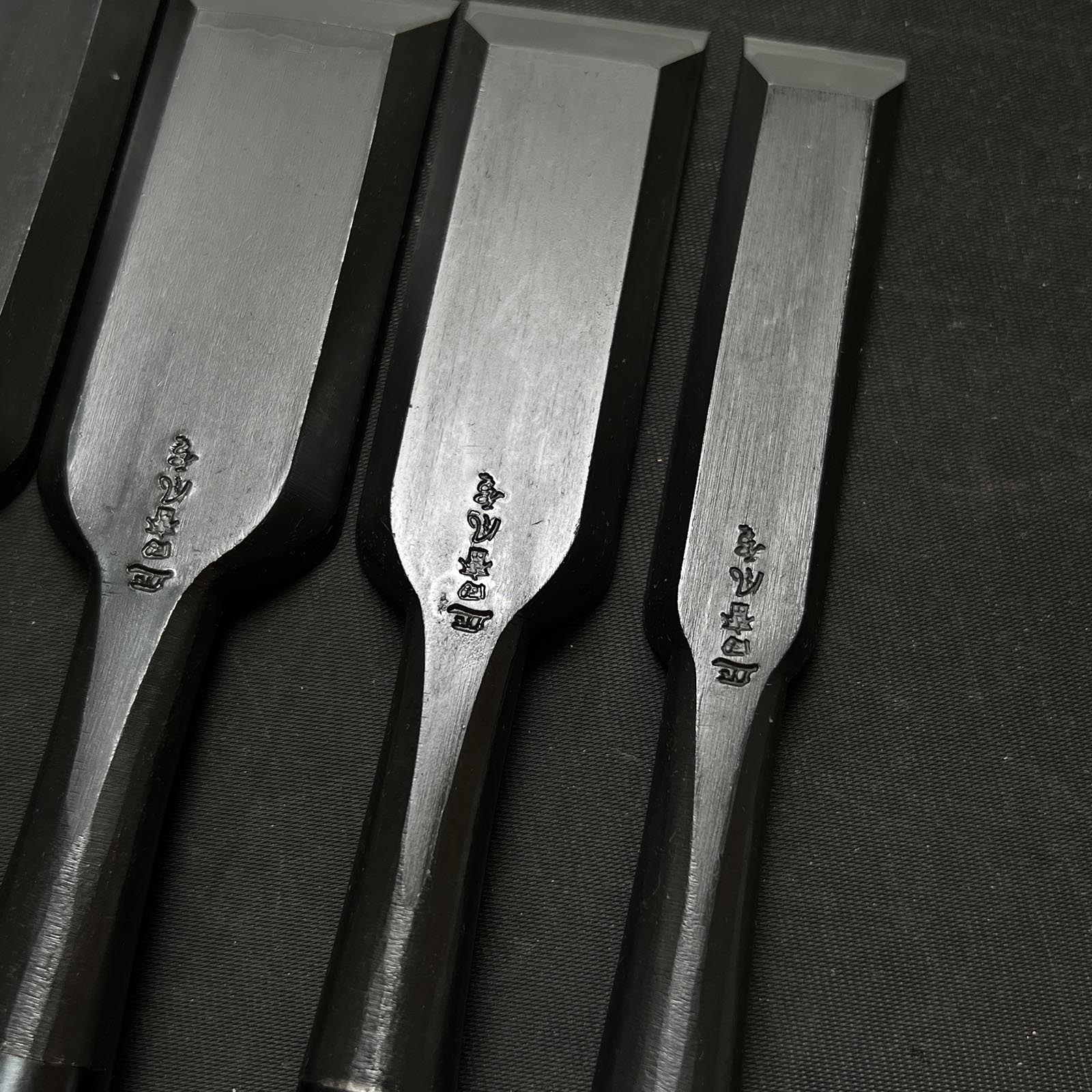 Tasai Fusetsu timber chisels with blue steel 田斎風雪作 叩鑿 24,36,42,48mm Tatakinomi