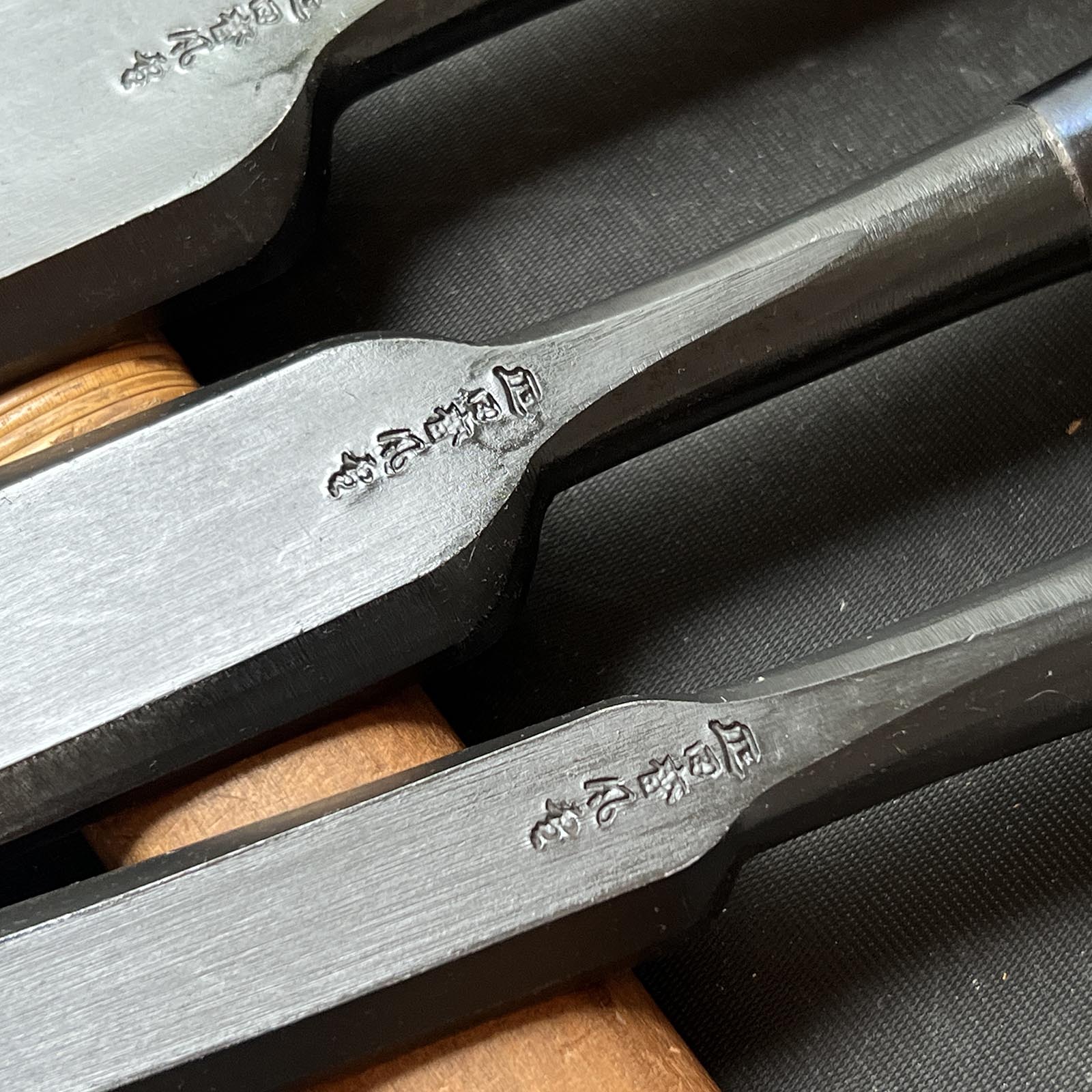 Tasai Fusetsu timber chisels with blue steel 田斎風雪作 叩鑿 24,36,42,48mm Tatakinomi