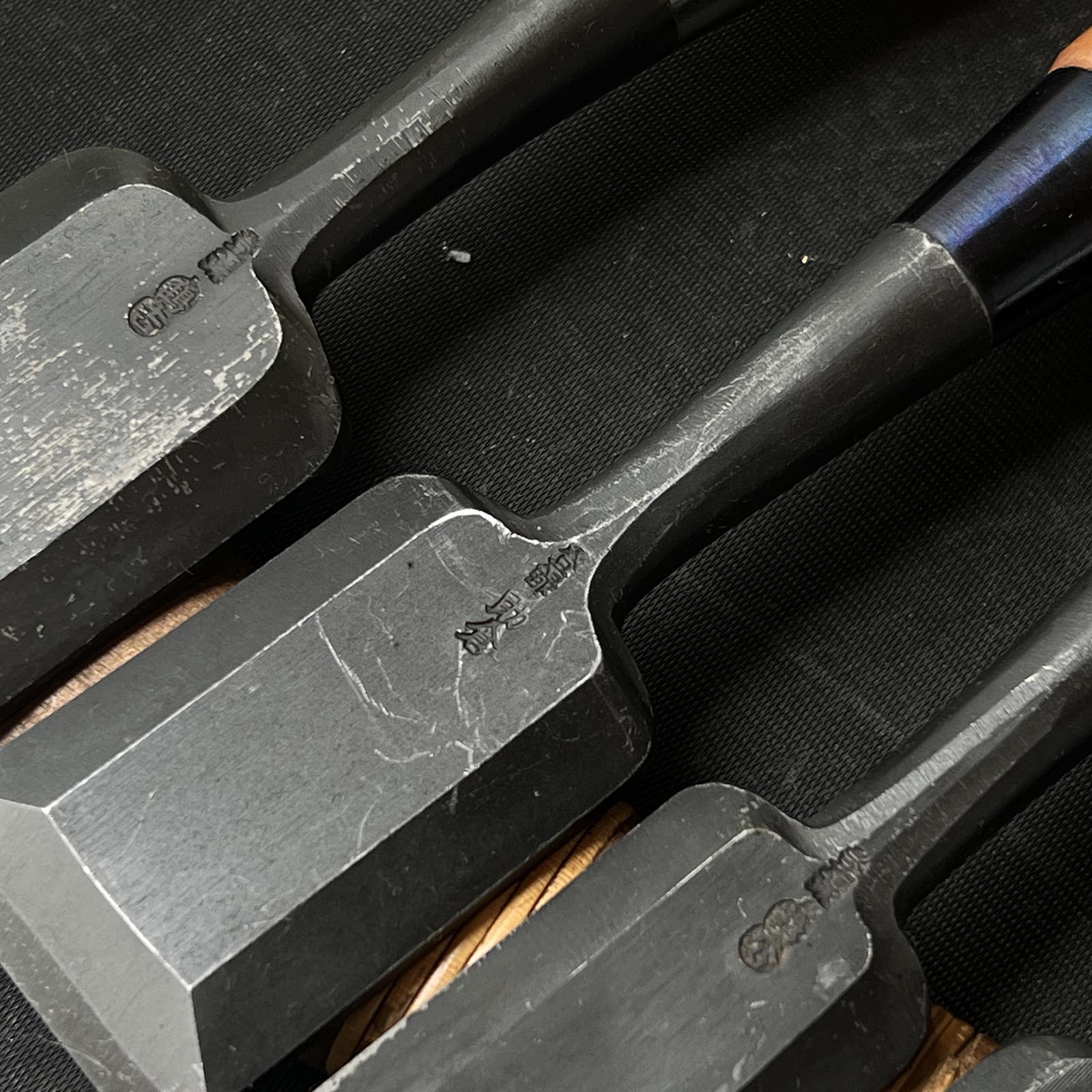 #M129 Mixed set for beginner Bench chisels set by unknown smith バラ鑿合わせ 初心者におすすめ 追入組鑿 作者不明 Oirenomi