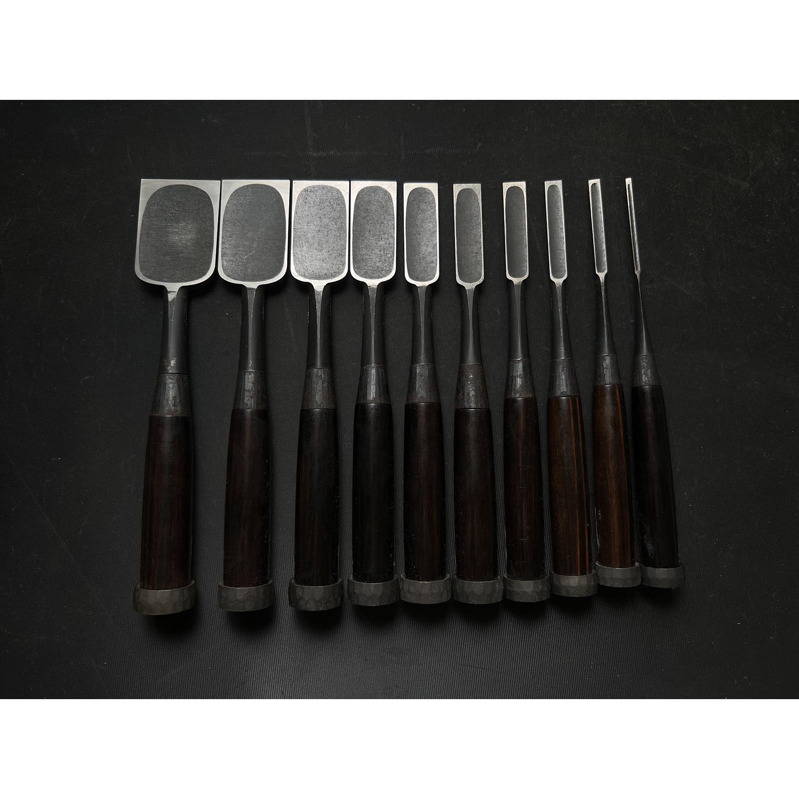 Old stock Hidari Ichihiro Three Generations Bench chisels set 掘出し物 三代目左市弘 山崎正三作 追入組鑿