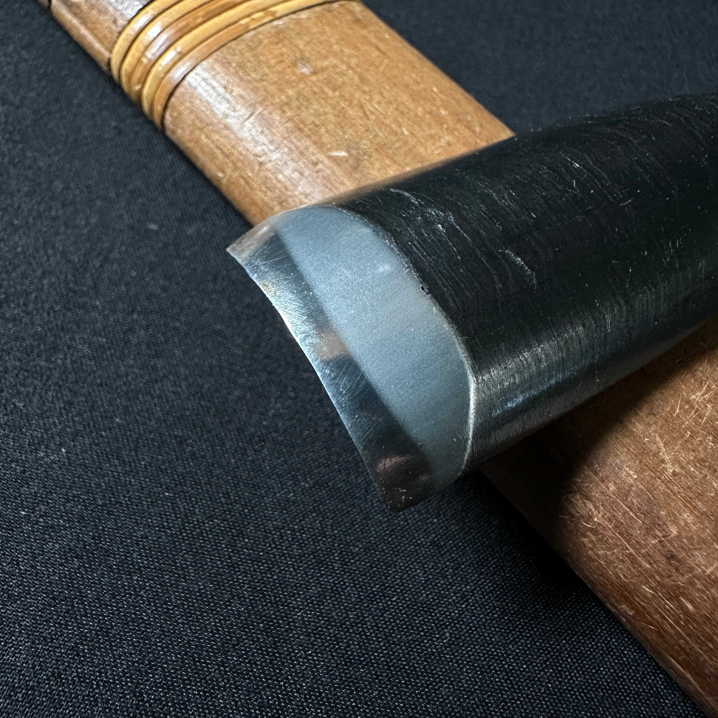 掘出し物 大吉 内丸叩鑿 21mm Daikichi Uchimaru Timber Chisels with Blue steel (Round Chisel) UchimaruTatakinomi