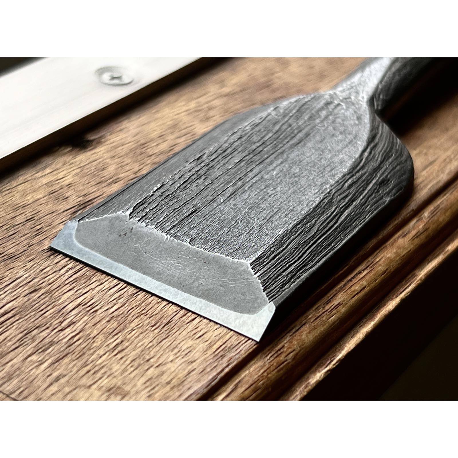 Old stock Nishiki Ryu Mokume Bench chisels set (Oirenomi) 掘出し物 錦政男作 錦龍 木目追入鑿16本組