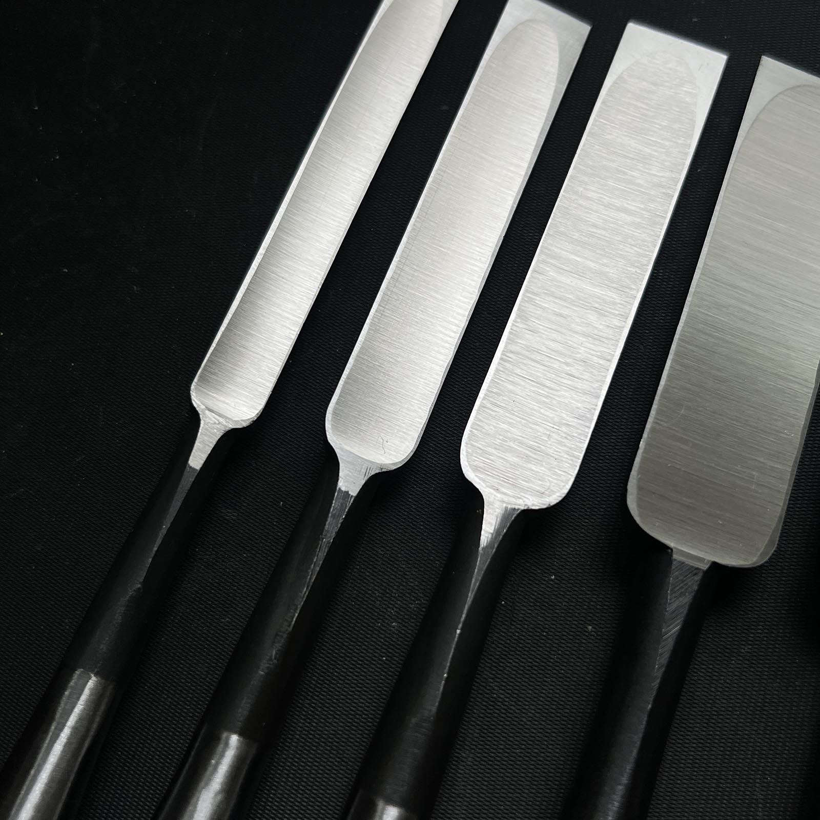 Yoshitaka Dovetail Paring chisels (Usunomi) with white steel 義隆 鎬薄鑿 12,15,18,24,30mm