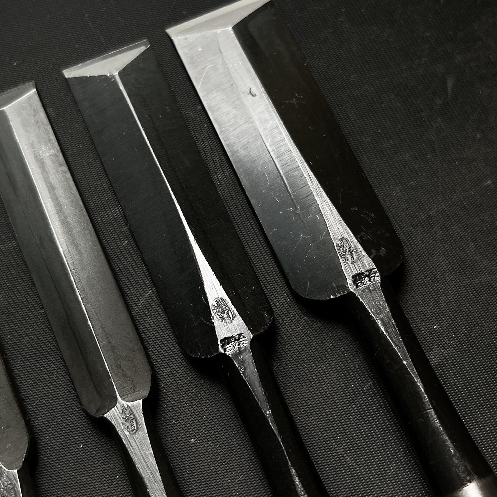 Yoshitaka Dovetail Paring chisels (Usunomi) with white steel 義隆 鎬薄鑿 12,15,18,24,30mm