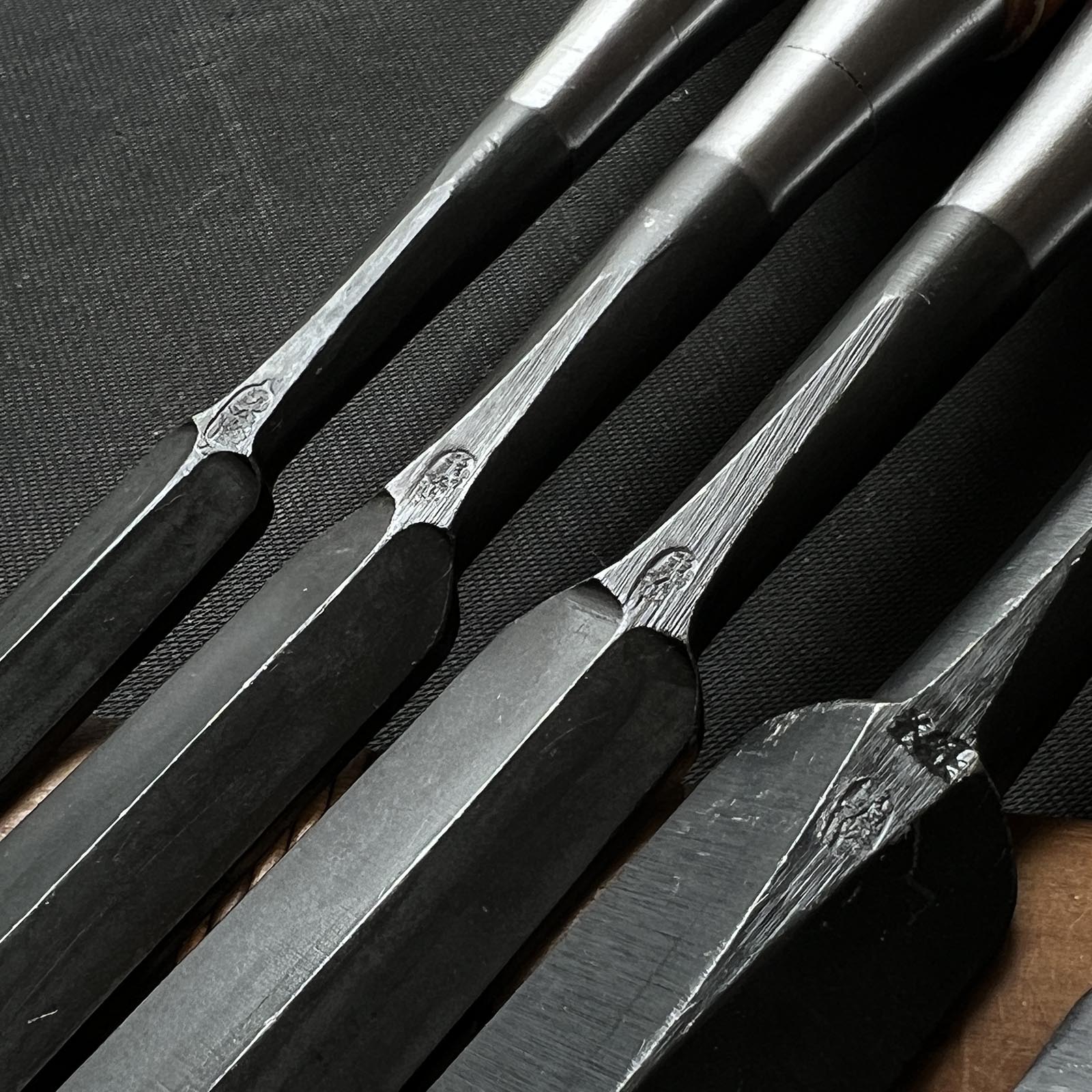 Yoshitaka Dovetail Paring chisels (Usunomi) with white steel 義隆 鎬薄鑿 12,15,18,24,30mm