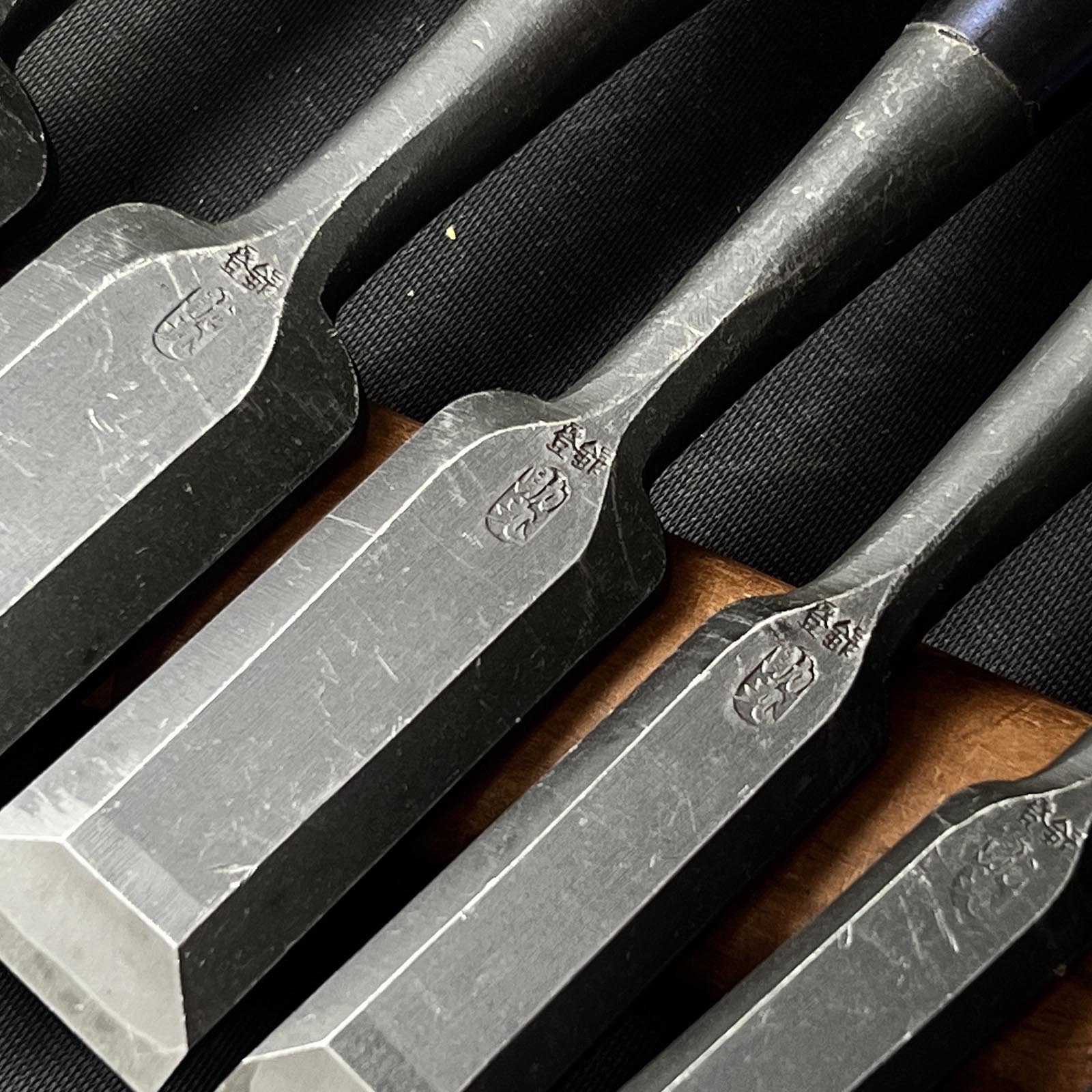 Sukemaru Bench chisels set by Usui Yoshio with White oak handle 四代助丸 碓氷淑郎 追入組鑿 Oirenomi