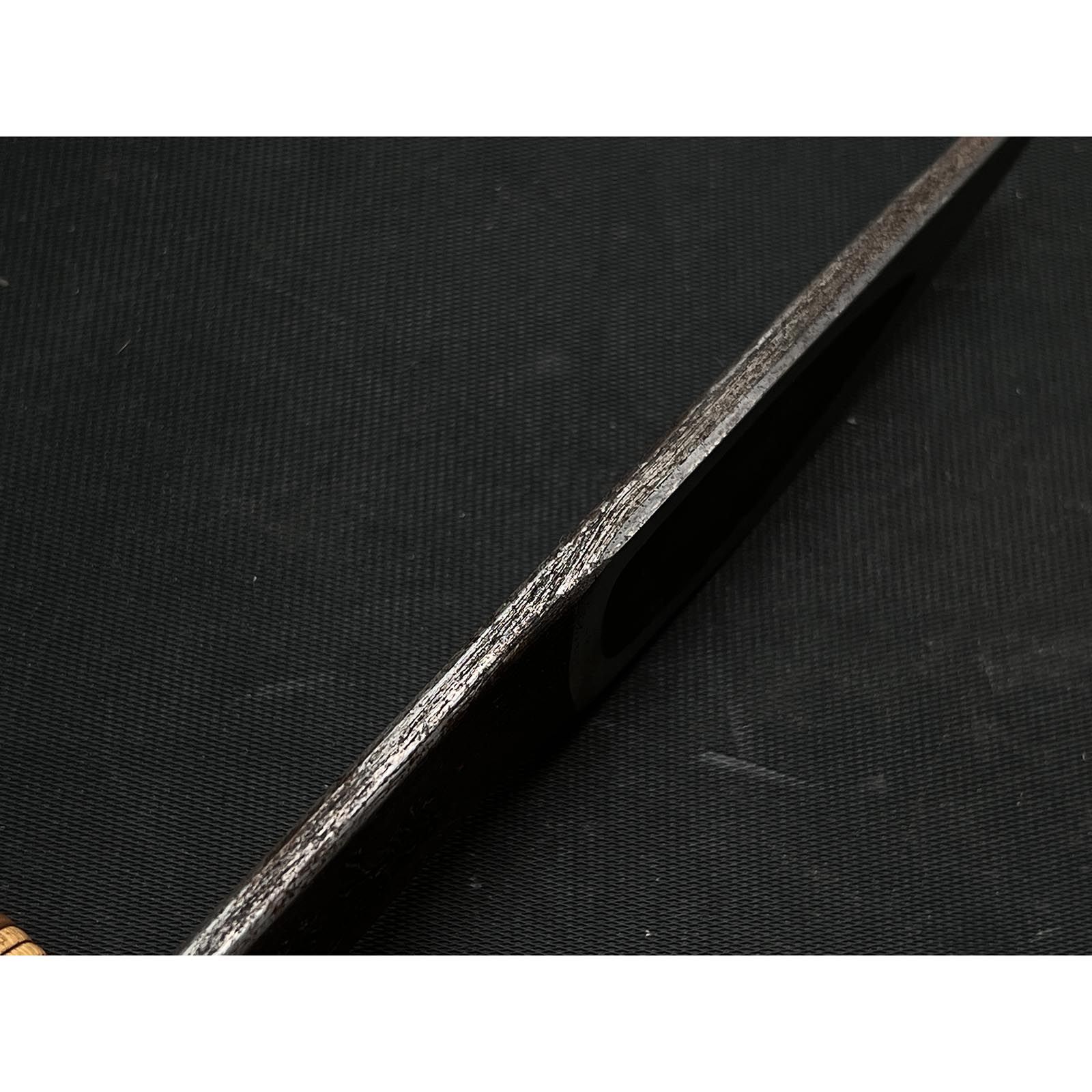 Moce-Hirotsugu Mokume Right hand Kiridashi by Sozen 莫測 廣貢 素全作 黒木目造 切出し小刀 右 24mm