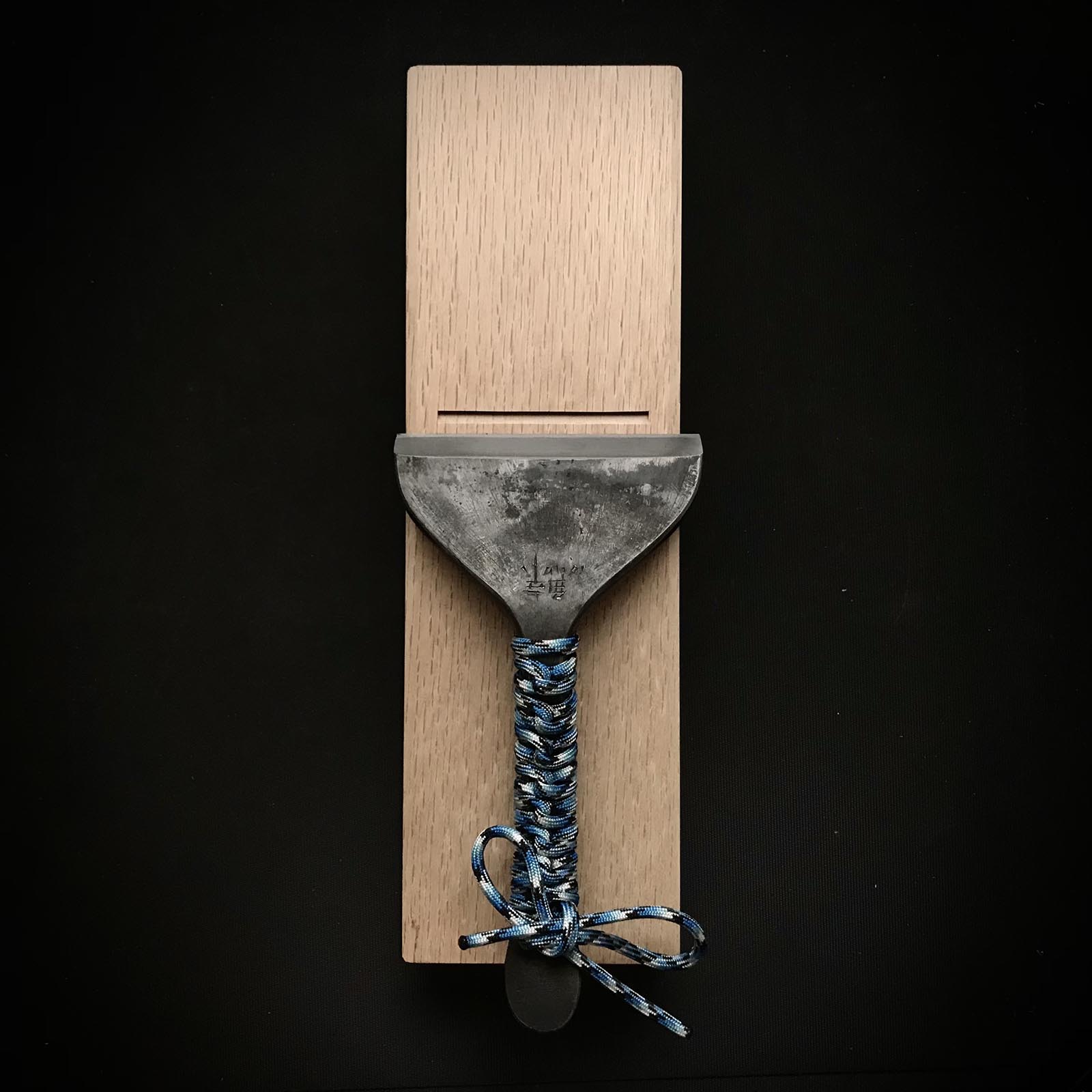KUSHIRA Scraper with blue steel (For Plane Body Bottom Set up ) 鯨 鉋下端スクレイパー 水野清介氏の弟子作 98mm