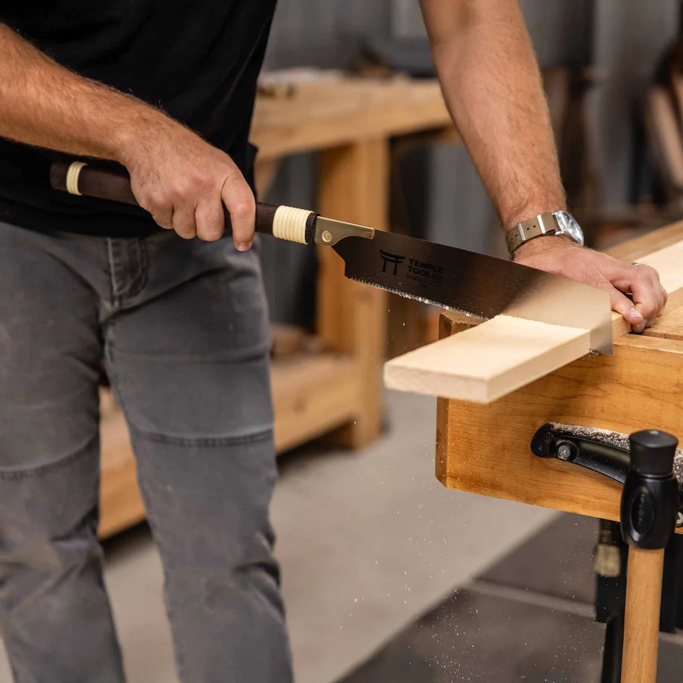 Temple Tool Japanese Kataba Pull Saw Medium Universal Teeth 265mm テンプルツール 片刃鋸 縦横斜め 265mm