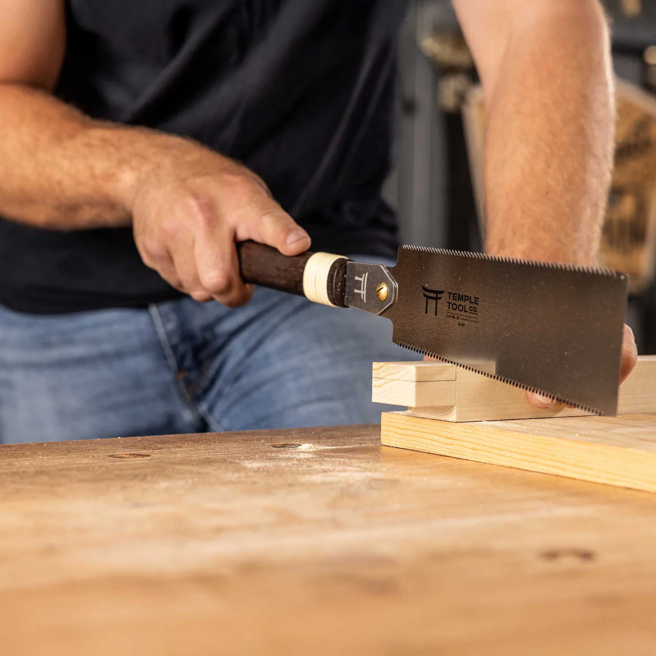 Temple Tool Japanese Pull Saw Fine Double-Edge 180mm テンプルツール 両刃鋸 180mm