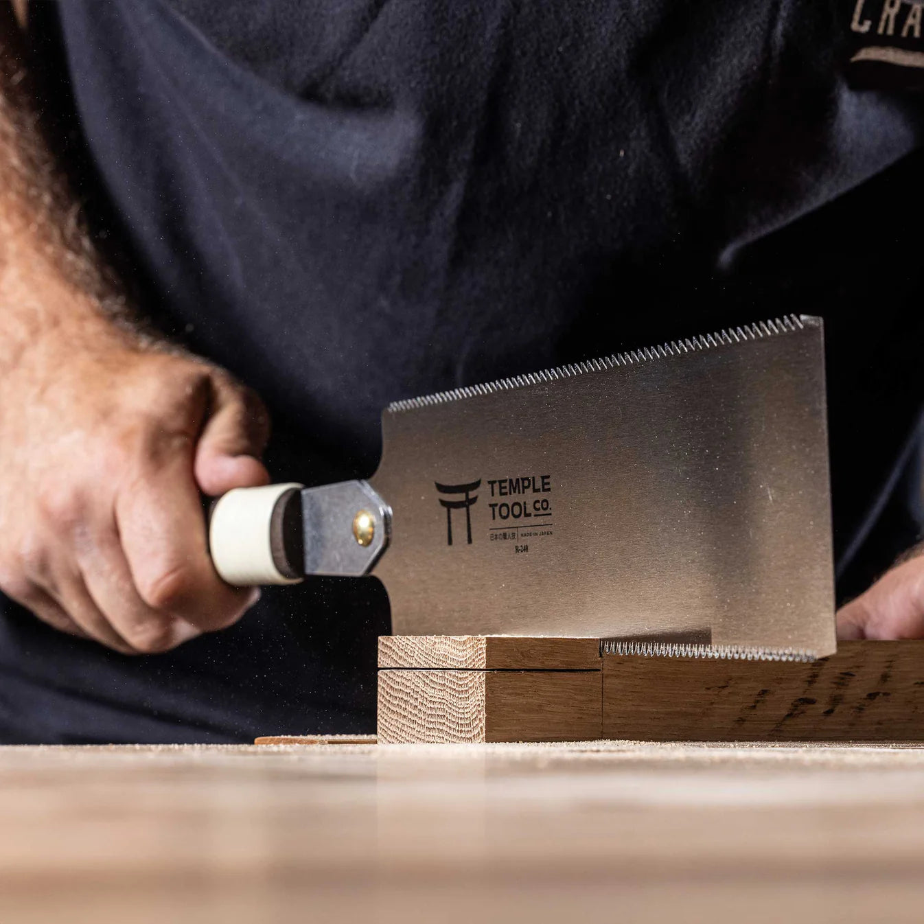 Temple Tool Japanese Pull Saw Fine Double-Edge 240mm テンプルツール 両刃鋸 240mm