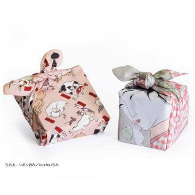 Furoshiki Japanese Traditional Wrapping 風呂敷 二巾ちりめん友禅 赤富士コン