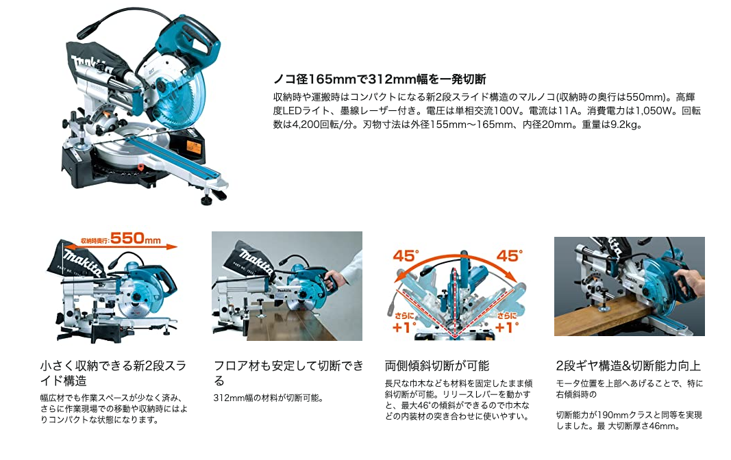 マキタ 電気のこぎり 丸のこ 6.5インチ マキタ(Makita) 電気マルノコ 165mm M565