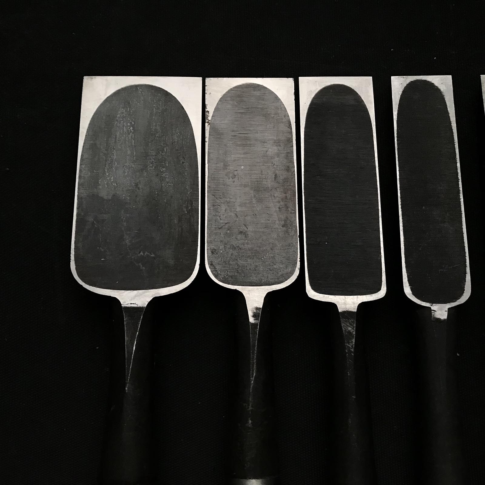 Old stock #4 Mixed set for beginner Timber chisels set with White steel 掘出し物 バラ鑿合わせ 初心者におすすめ 叩鑿5本組 Tatakinomi