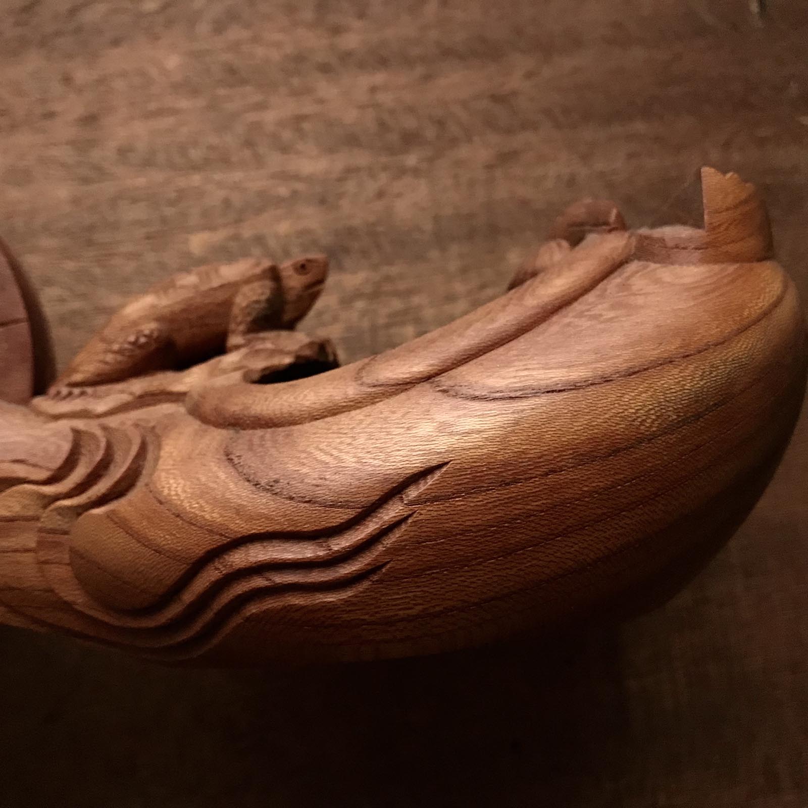 #ST38 Japanese Carpenter Ink Pot Traditional Measuring Tools Sumitsubo by Tsuboaki 坪昭作 墨壺 欅 270mm