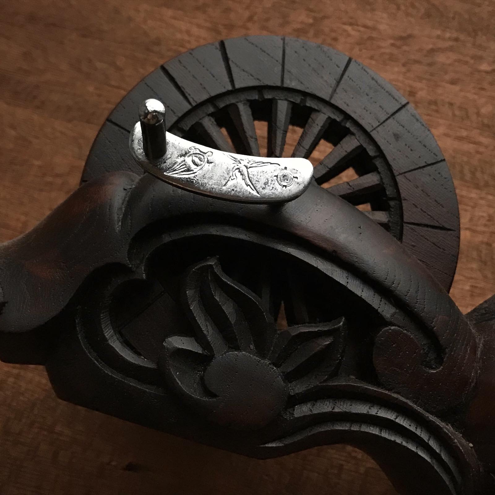 #ST36 Japanese Carpenter Ink Pot Traditional Measuring Tools Sumitsubo by Masasumi 正清作 墨壺 欅 270mm