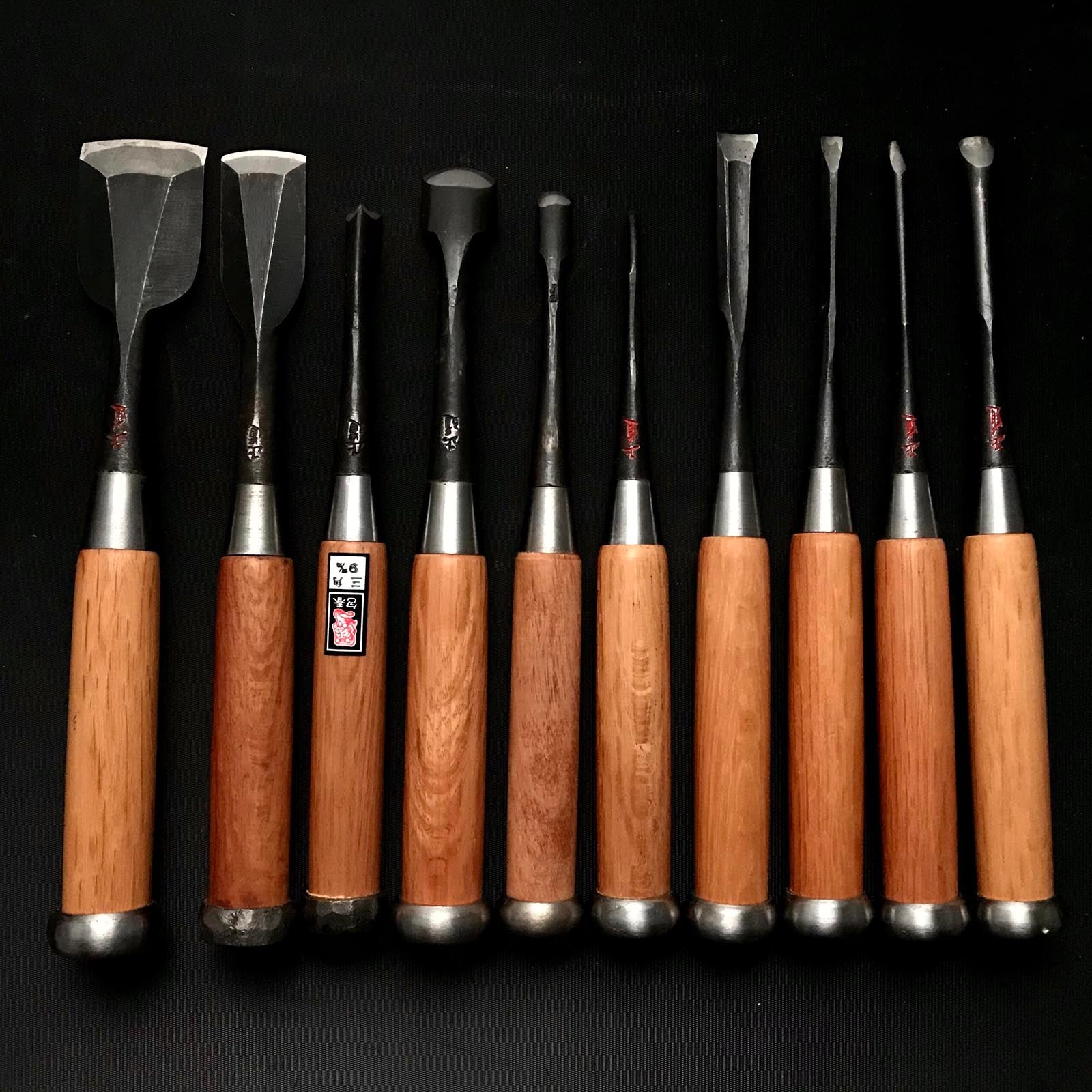 古株 #3 正道 彫刻ノミセット 掘り出し物 正道 彫刻組鑿 10本