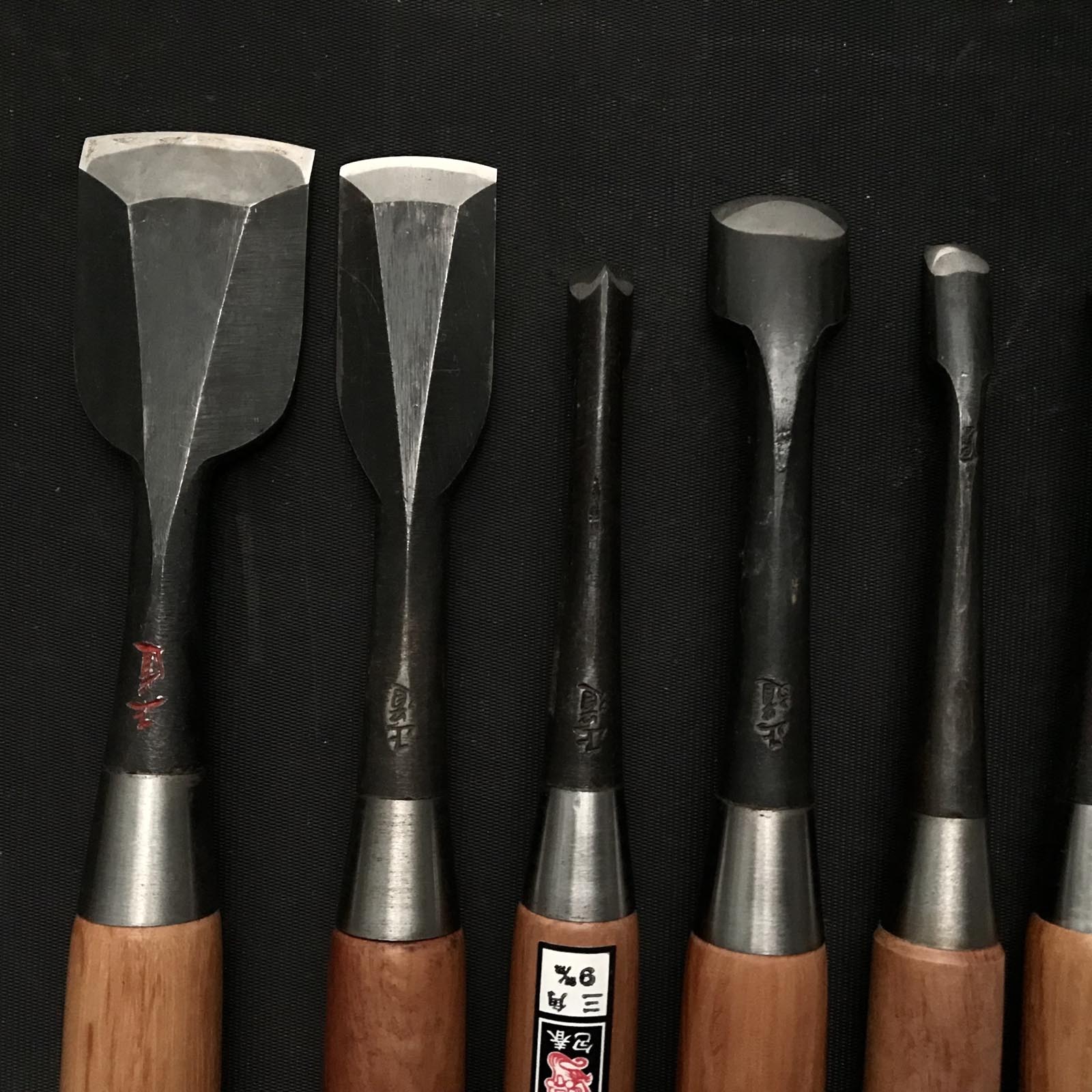 古株 #3 正道 彫刻ノミセット 掘り出し物 正道 彫刻組鑿 10本