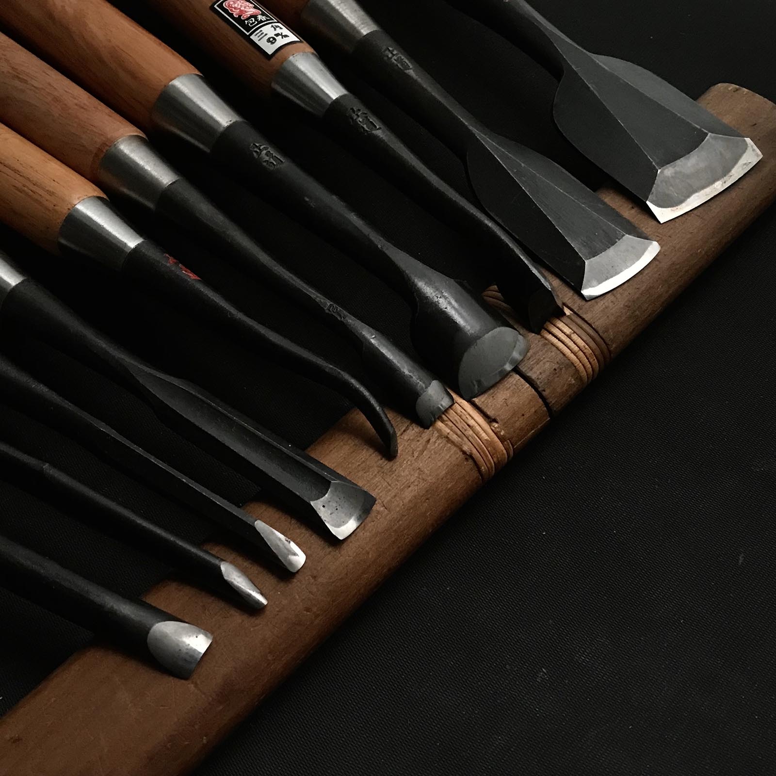 古株 #3 正道 彫刻ノミセット 掘り出し物 正道 彫刻組鑿 10本